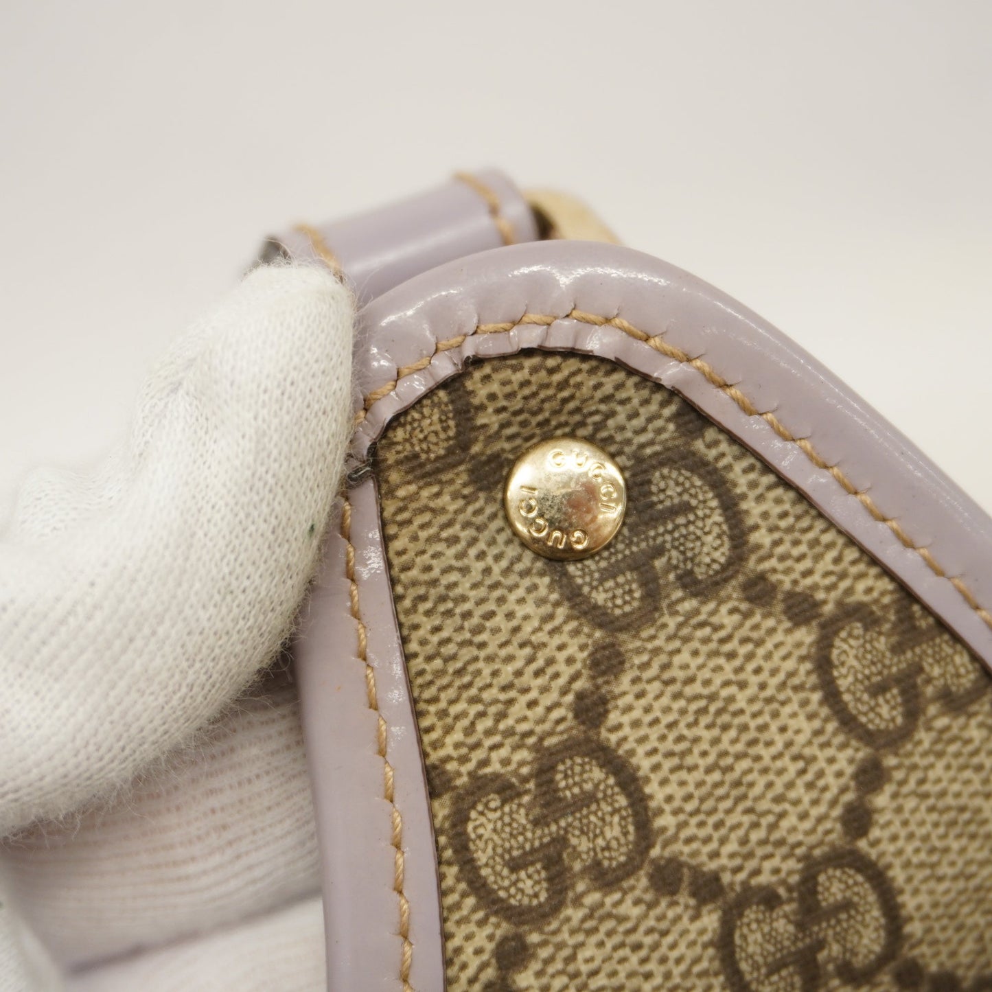 Gucci  Tote Bag  Sima 203494 Women's GG Supreme Tote Bag Beige,Purple