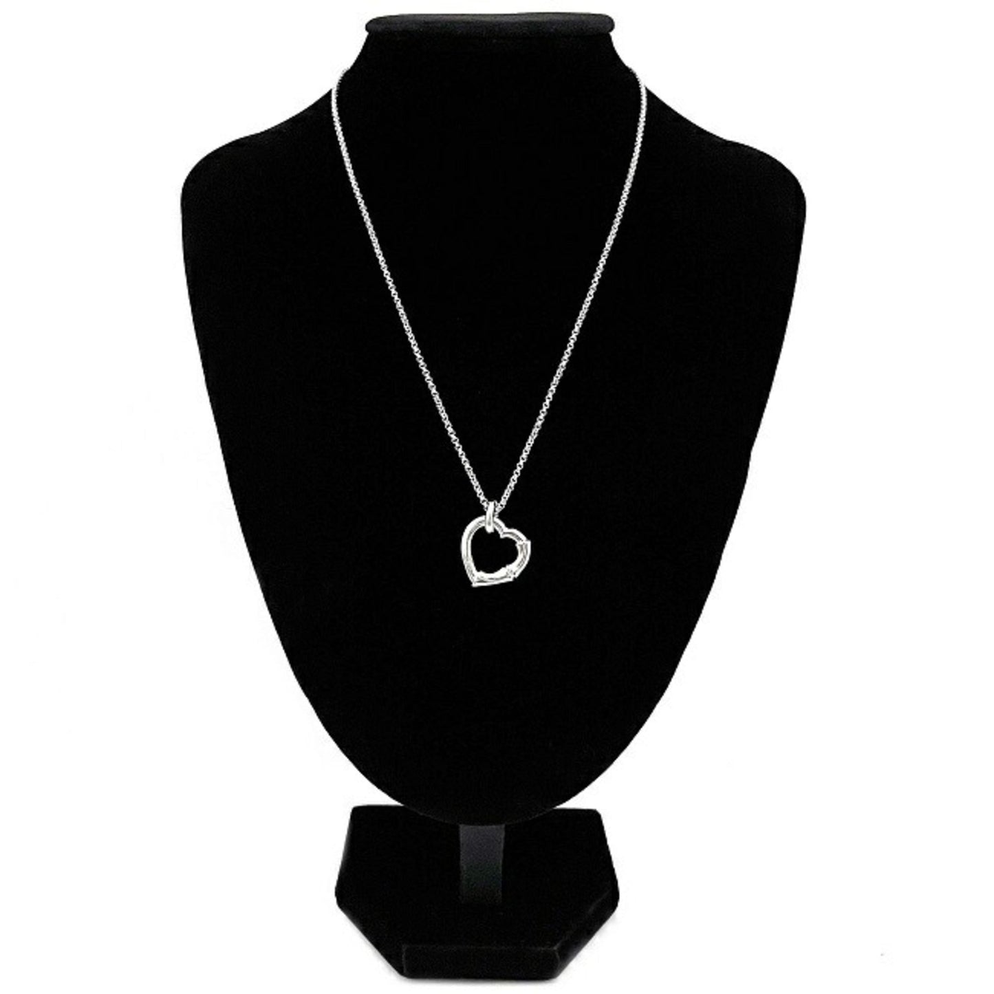 Gucci Necklace Silver Bamboo 393395 J8400 0702 Ag 925 GUCCI Heart Ladies Pendant