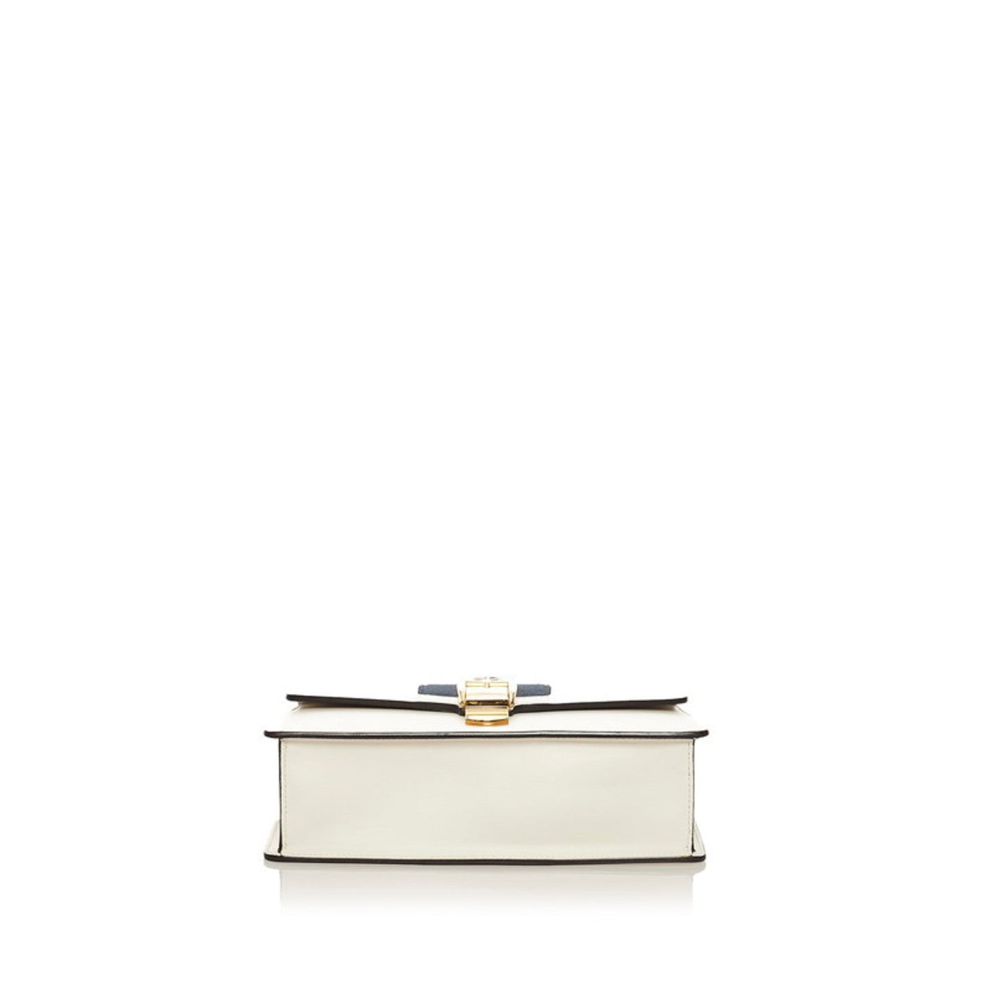 Gucci Sylvie Small Shoulder Bag 421882 White Red Navy Leather Ladies GUCCI