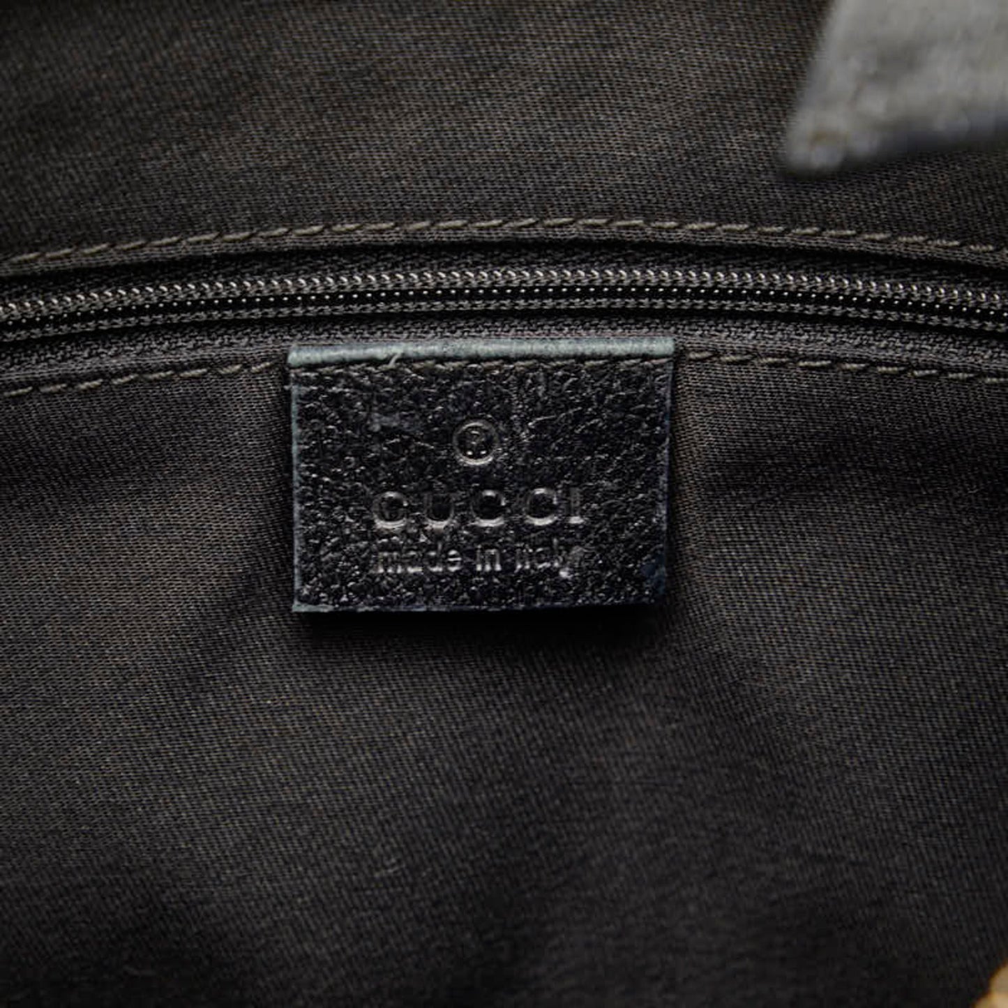GUCCI GG Canvas Abbey 130738 Black Leather Women's
