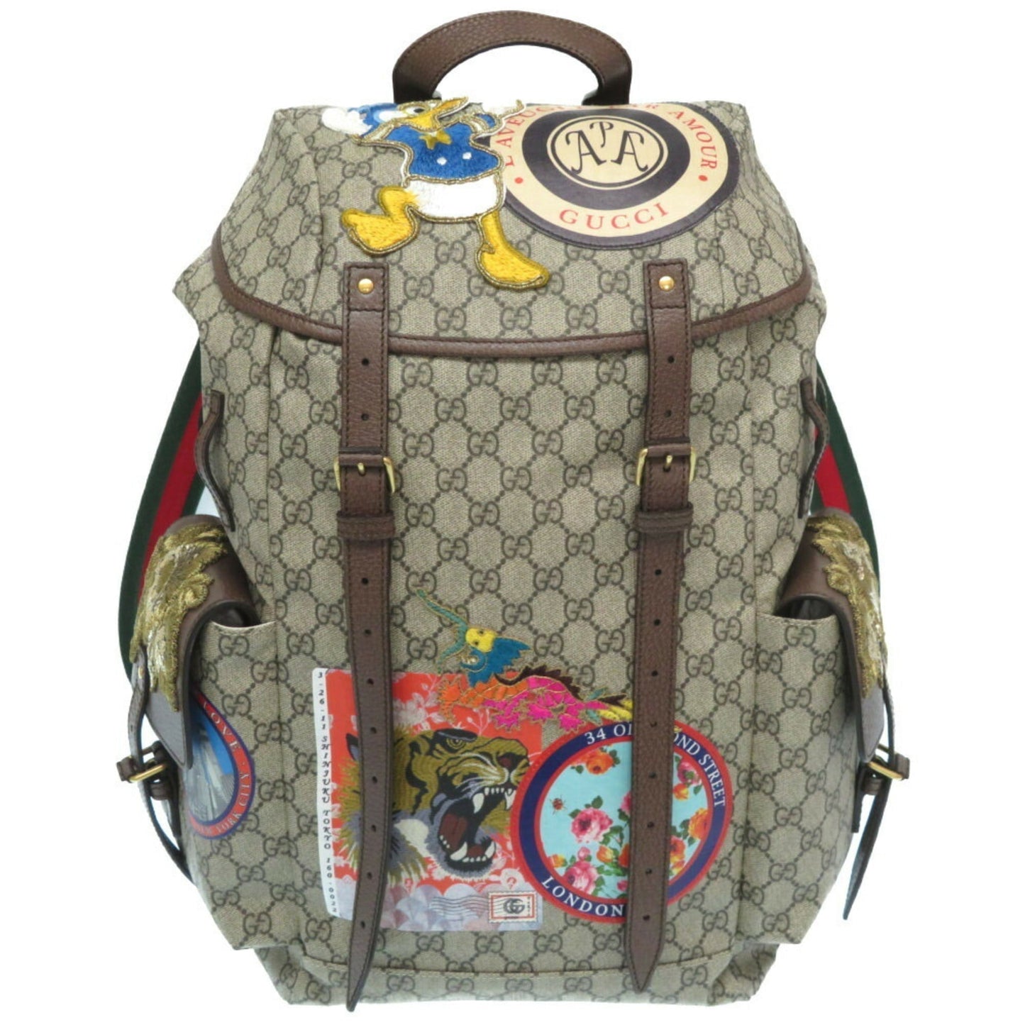 Gucci Disney Collaboration Neo Vintage GG Supreme 460029 Rucksack Daypack Donald Duck Bag