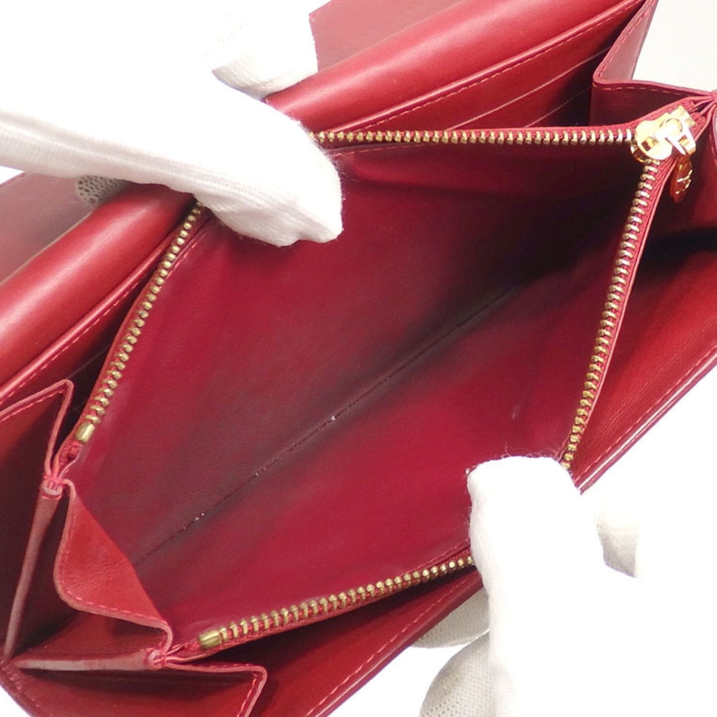 LOUIS VUITTON Bifold Long Wallet Vernirayeur Portefeuille Sara Women's M91716 Pomme d'Amour