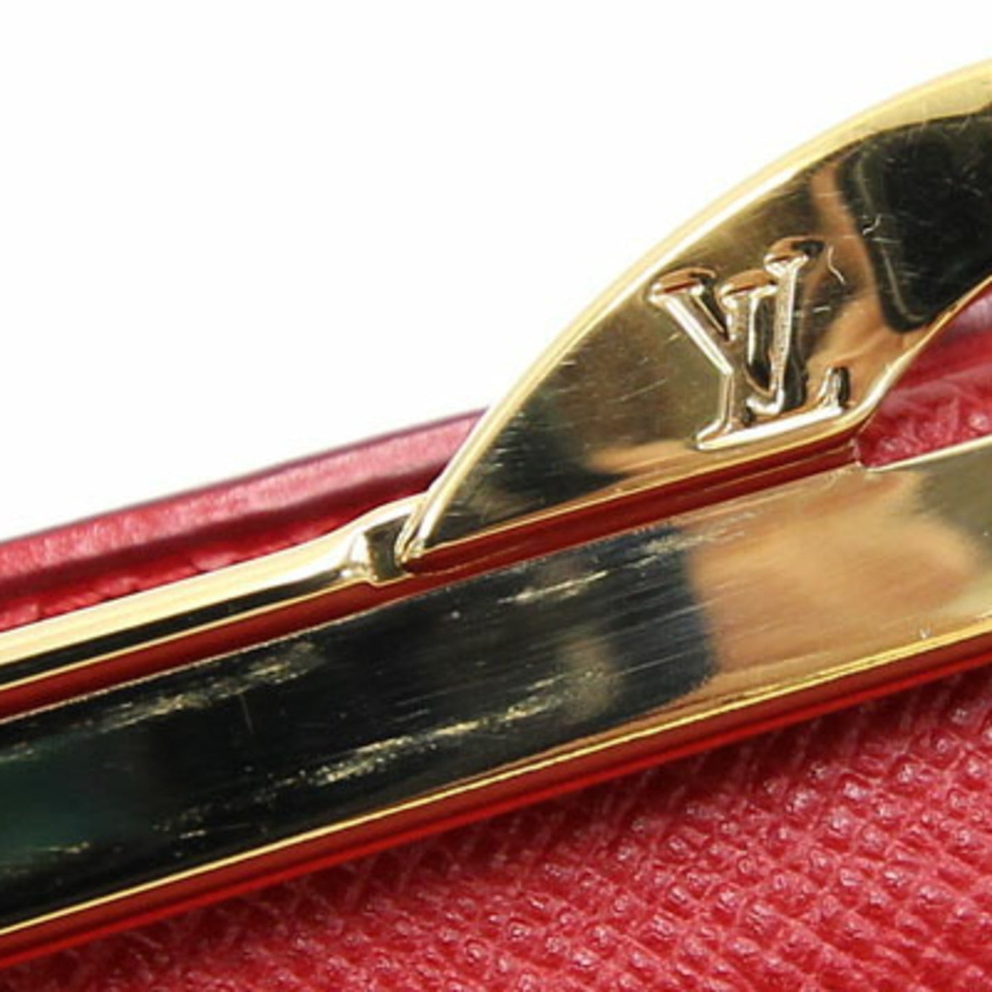 Louis Vuitton Bifold Clasp Long Wallet Epi Continental Viennois M63257 Castilian Red Ladies LOUIS VUITTON