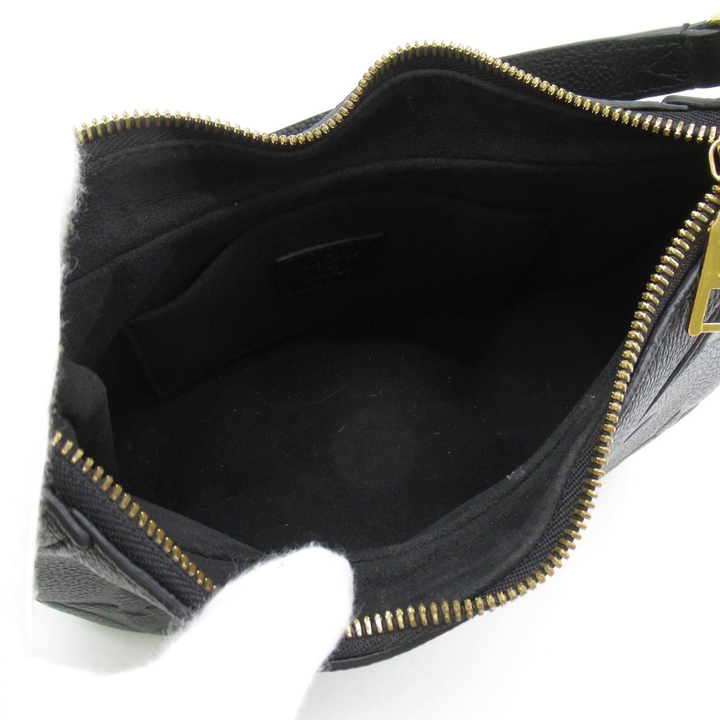 LOUIS VUITTON Bagatelle NM Shoulder Bag Black Black Monogram empreinte PVC coated canvas M46002
