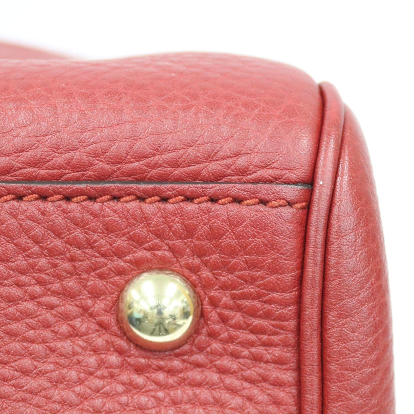 Gucci Shoulder Bag Bamboo Red Ladies