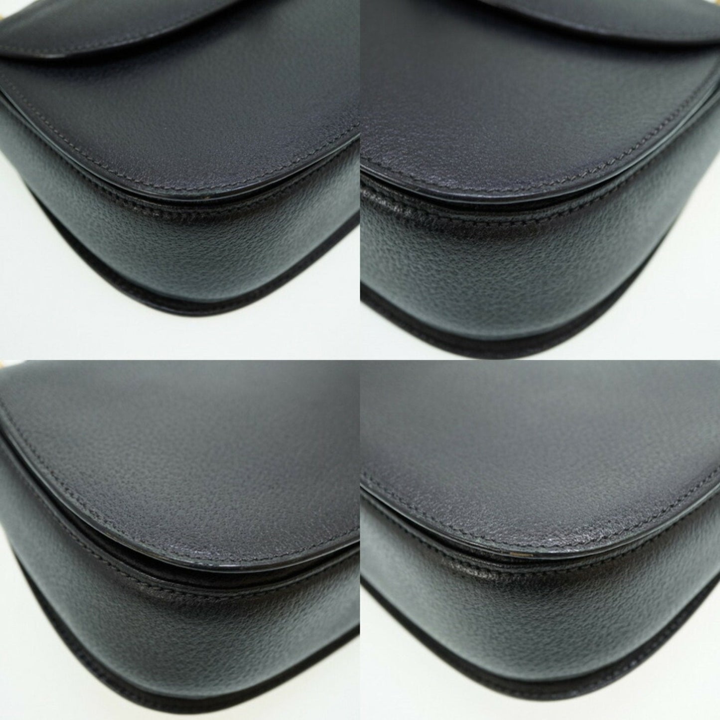 Gucci bamboo shoulder hand Bag leather black
