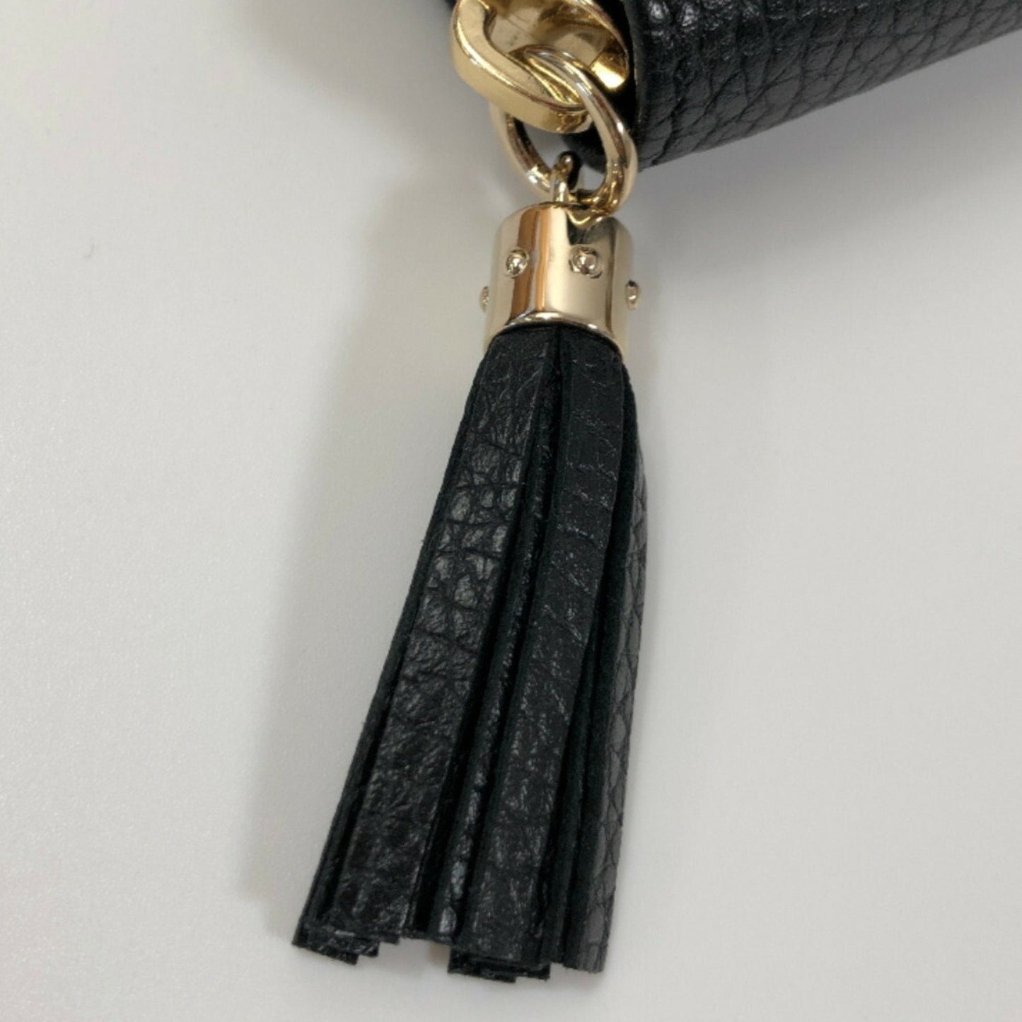 Gucci Coin Case Interlocking G Soho Round 598209 Leather Black Ladies Gucci