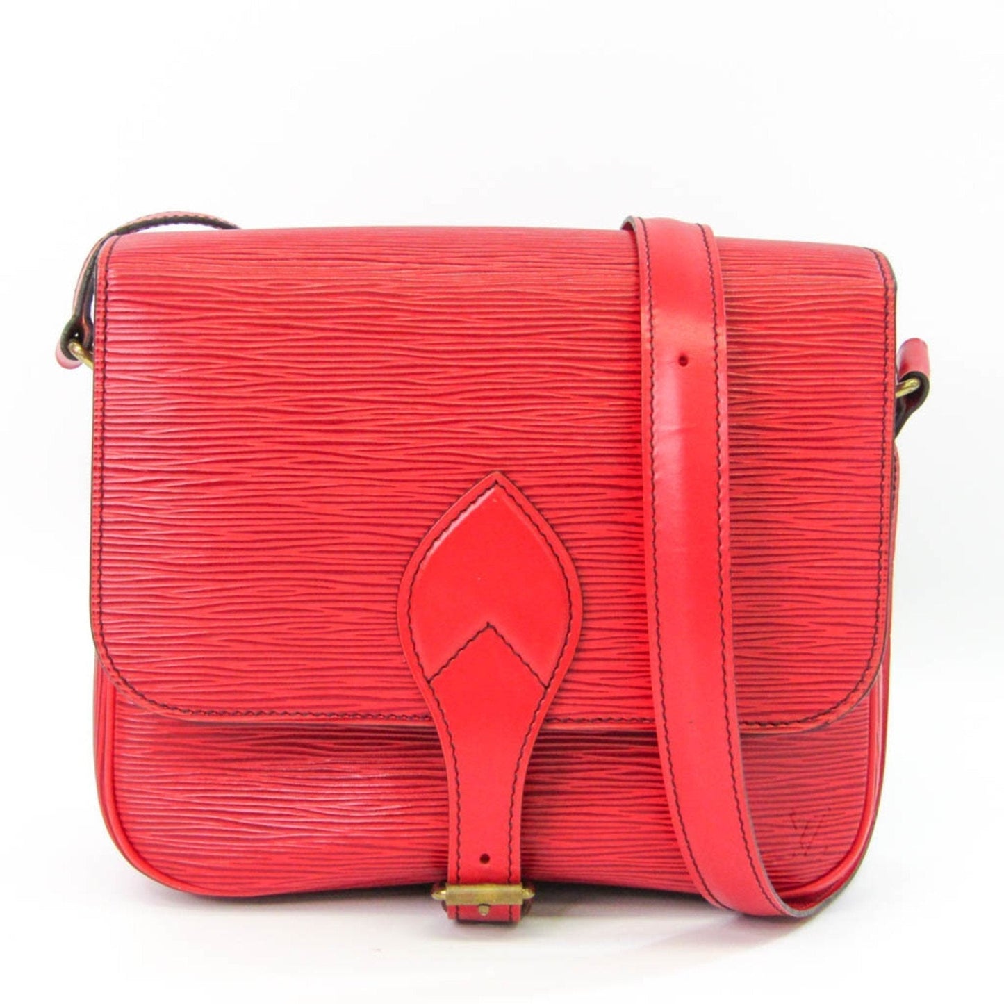 Louis Vuitton Epi Cartouchiere M52247 Women's Shoulder Bag Castilian Red