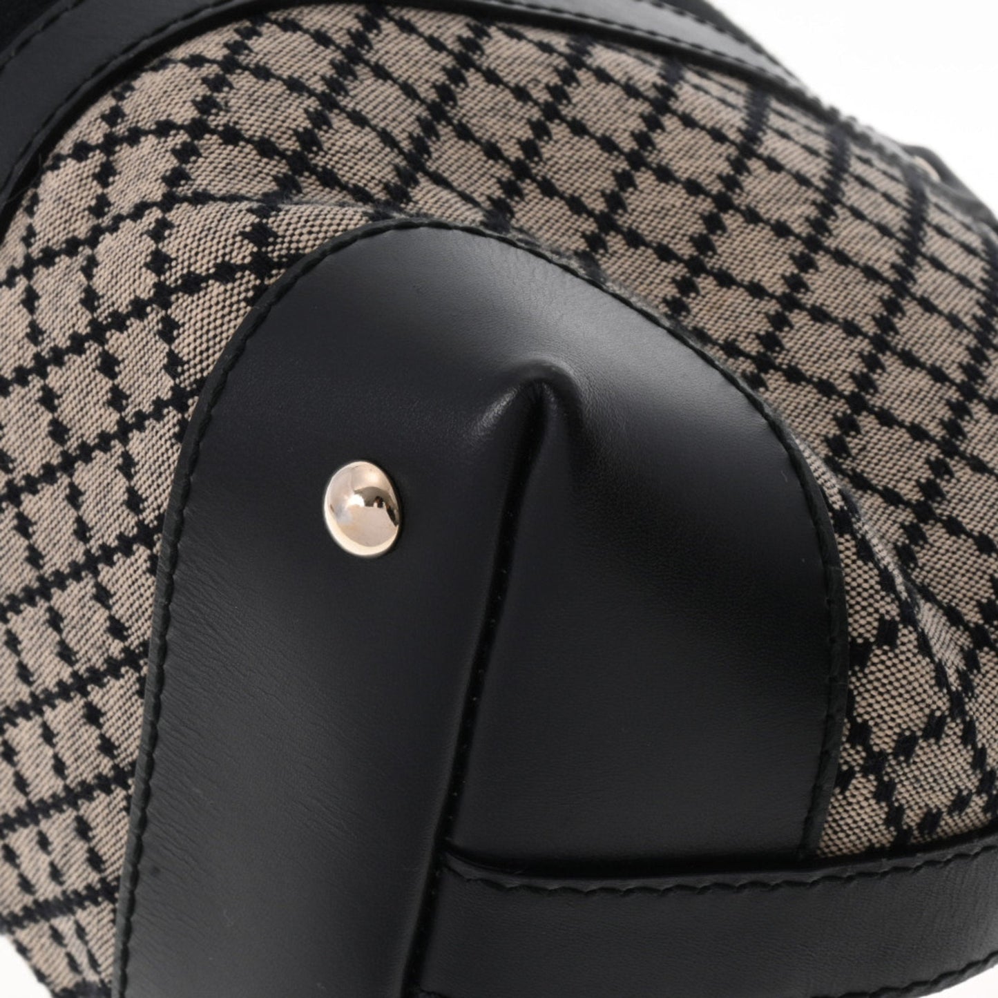 Gucci Diamante 2way Beige/Black/Brown 257341 Ladies Canvas Leather Tote Bag