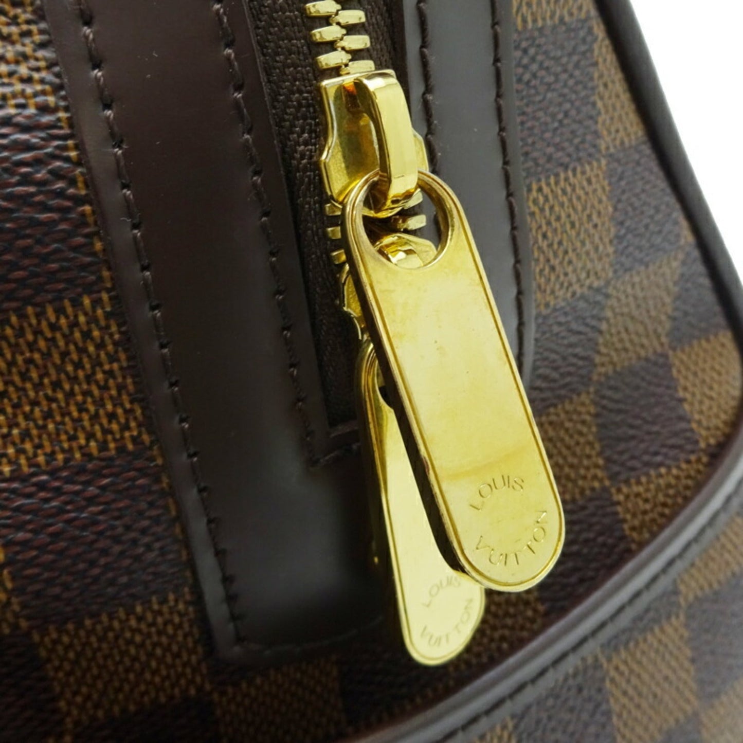 Louis Vuitton Berkeley Ladies Handbag N52000 Damier Ebene (Brown)