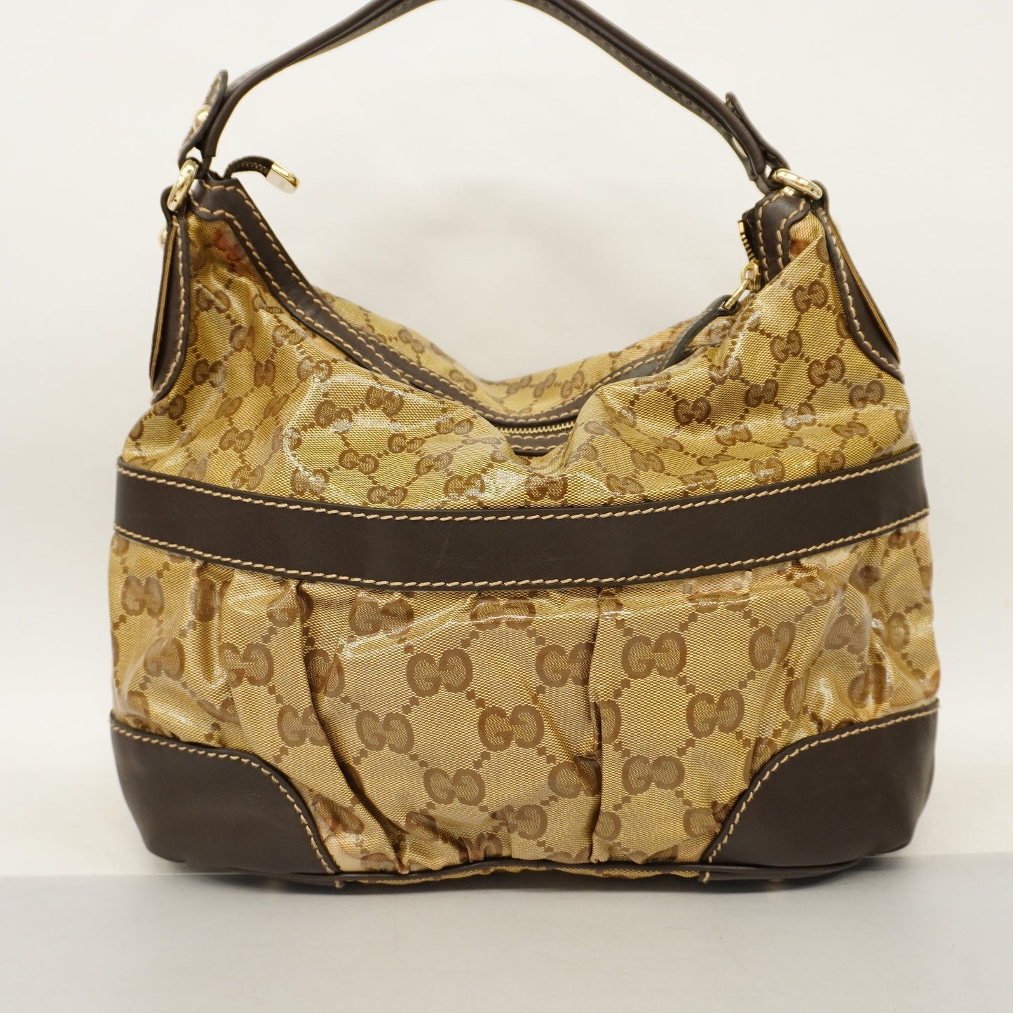 GUCCIAuth  GG Crystal Shoulder Bag 223965 Women's Coated Canvas,Leather