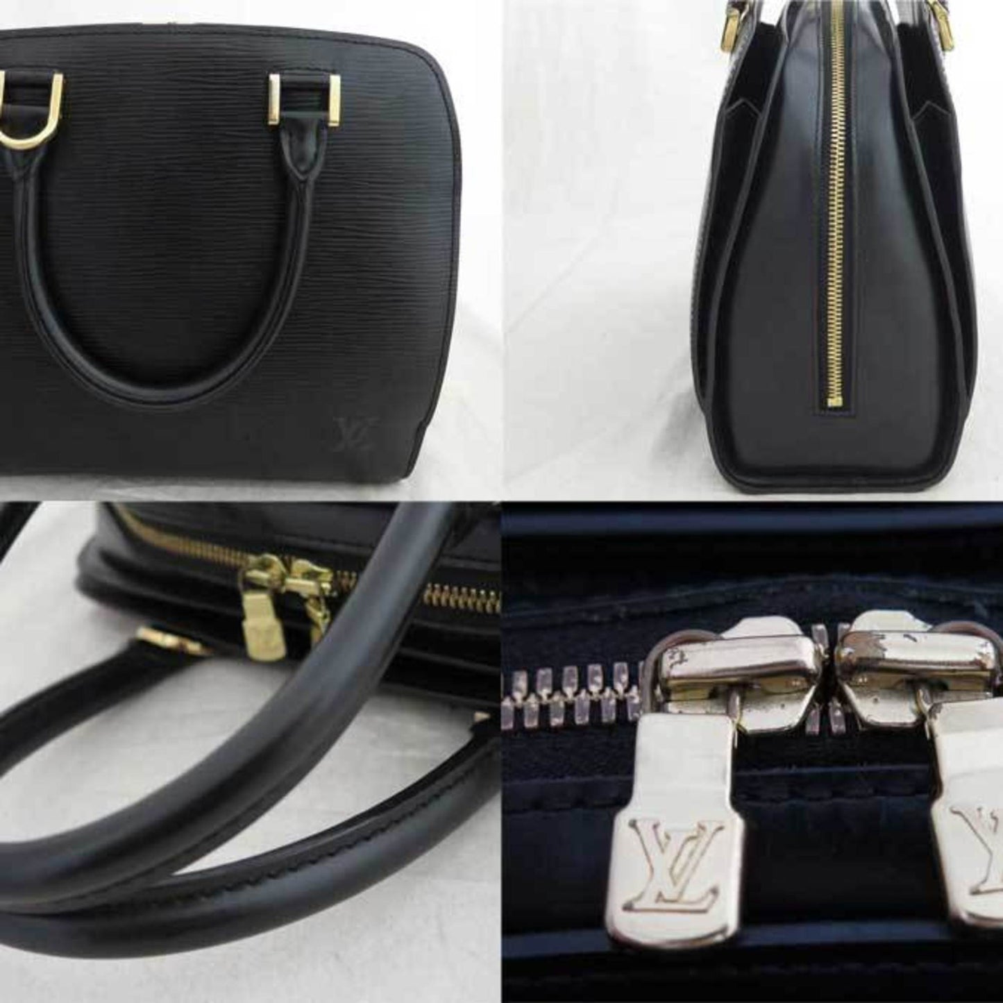 Louis Vuitton Bag Epi Ponneuf Black Leather Handbag Ladies M52052
