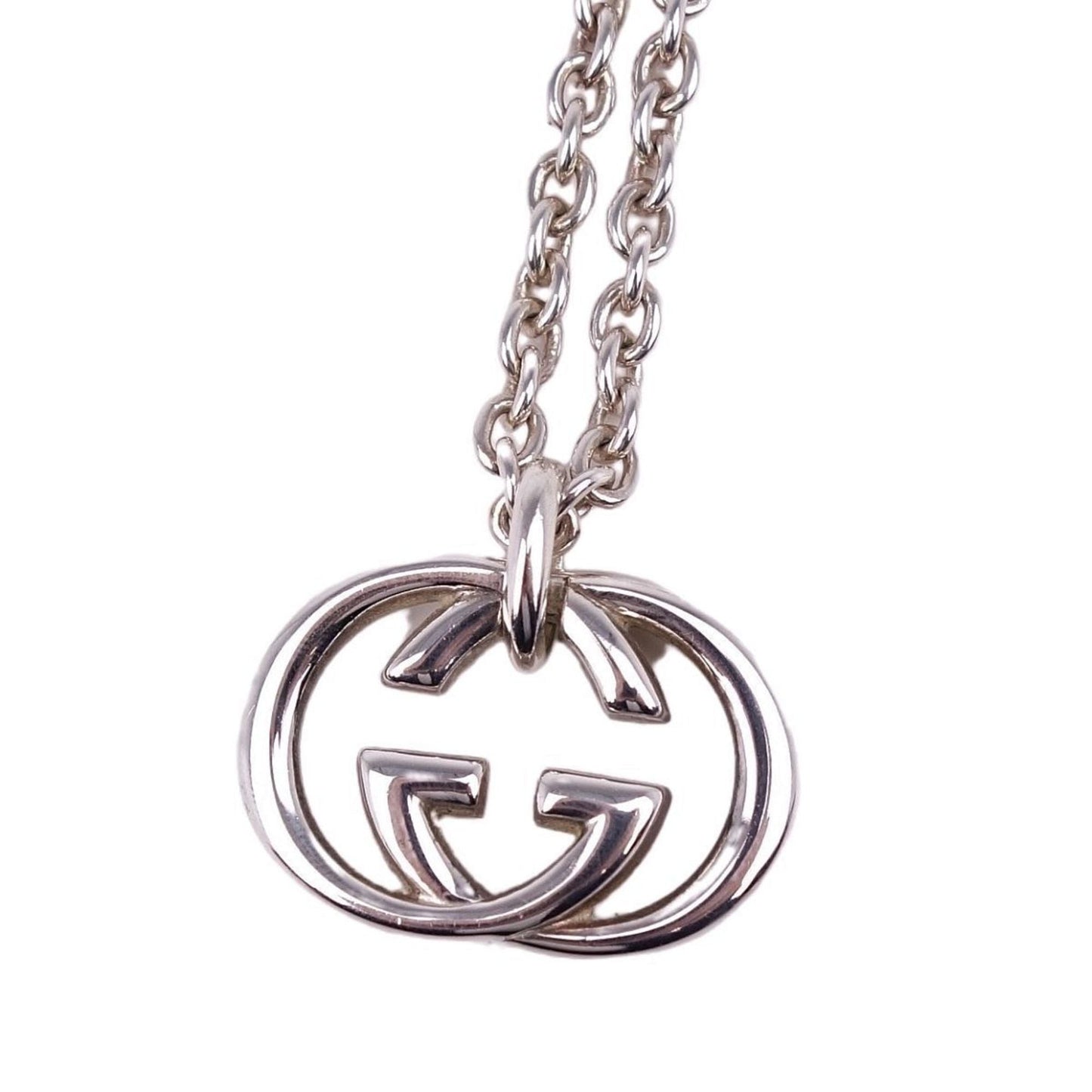 Gucci necklace interlocking silver 925 men's