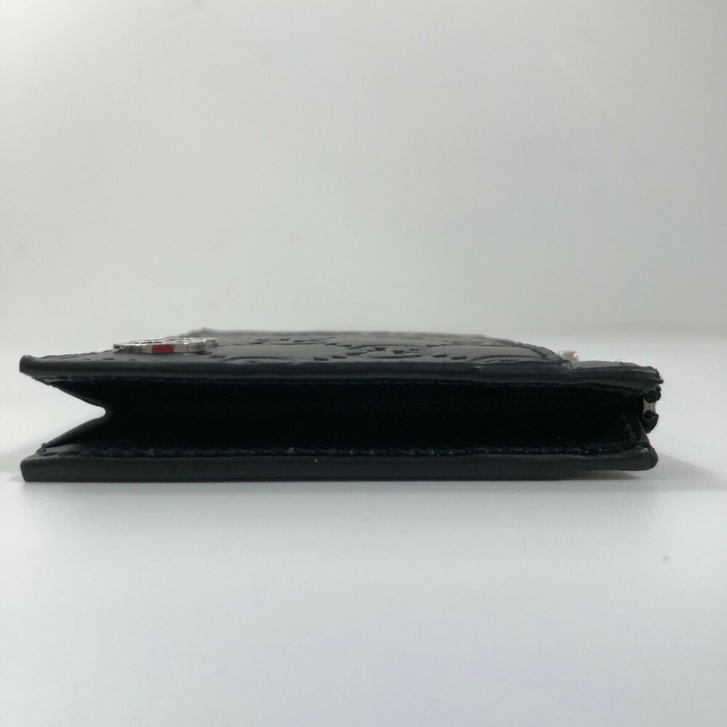Gucci Card Case Dorian Signature Pass Coin 597560 Canvas Leather Black Men's Gucci