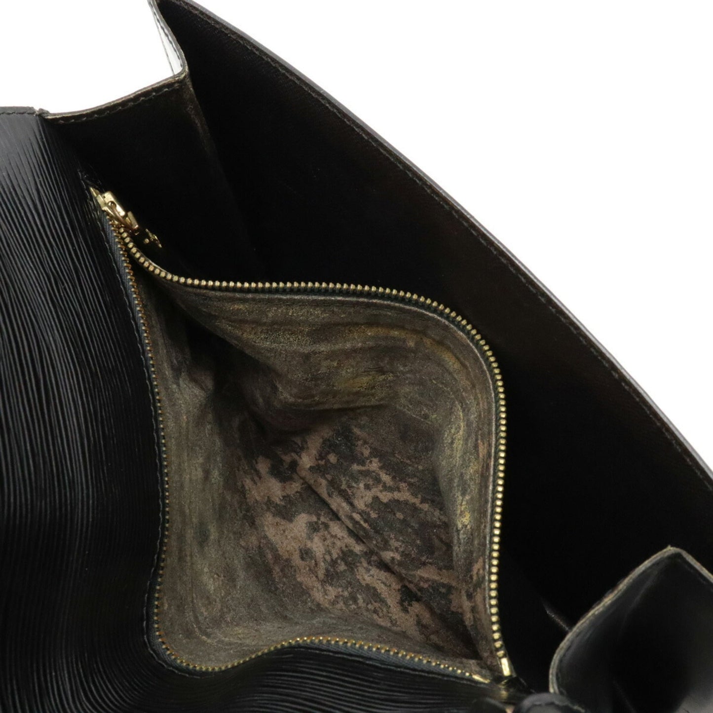 LOUIS VUITTON Epi Pochette Serie Dragonne Second Bag Noir Black Key Missing M52612