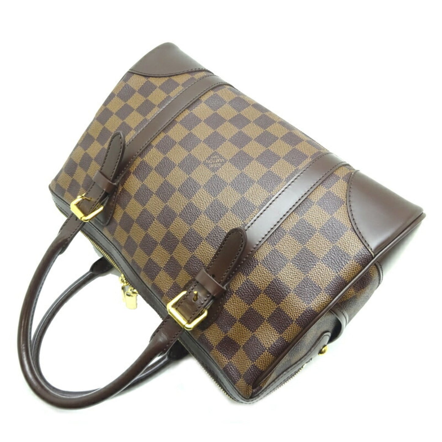 Louis Vuitton Berkeley Ladies Handbag N52000 Damier Ebene (Brown)