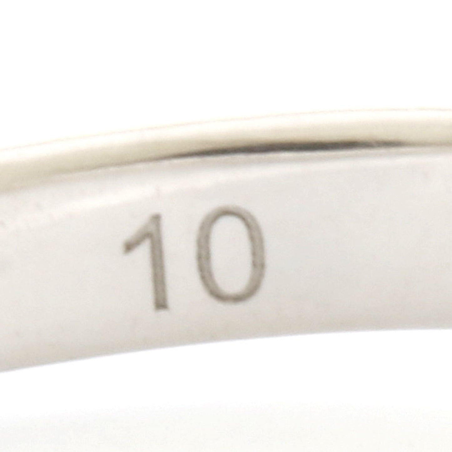 Gucci K18WG Ring GG Running # 10 Silver Ladies 18K K18 White Gold