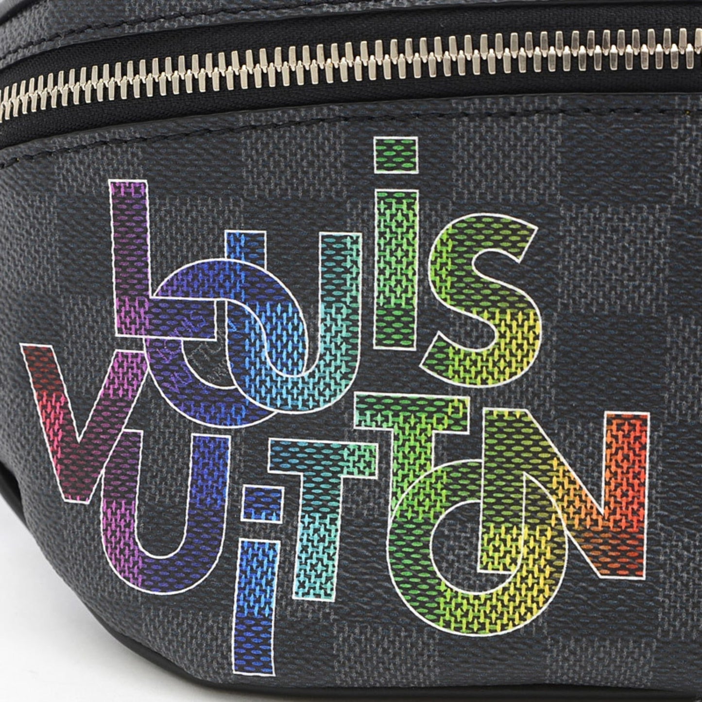 Louis Vuitton Damier Graphite Bum Bag Logo Print Body N40276 Men's