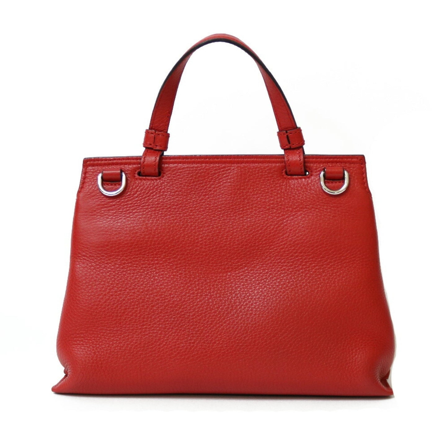 Gucci Shoulder Bag Bamboo Handbag Red Women's Leather