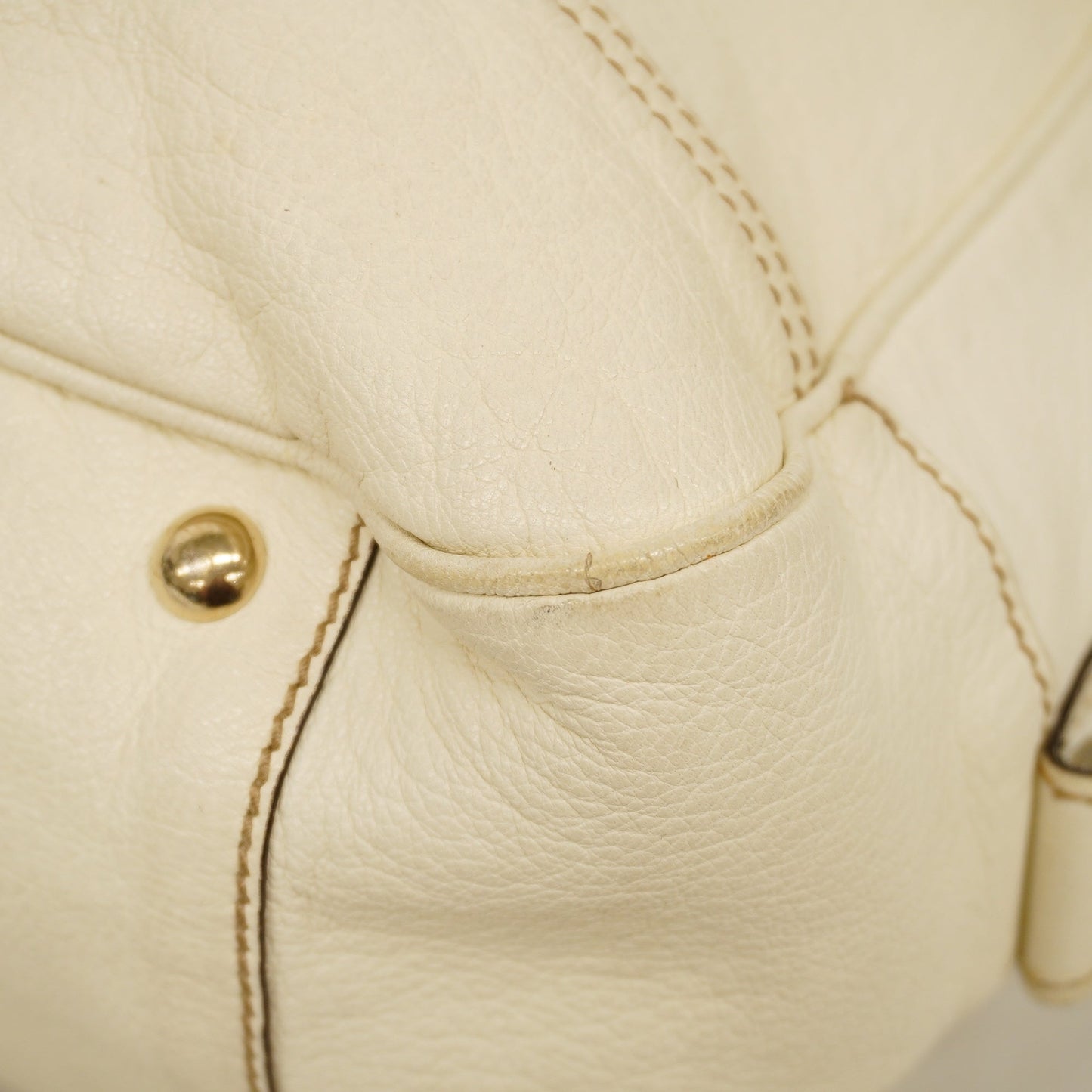 GUCCI  Sherry Princey 163805 Women's Leather Tote Bag Ivory