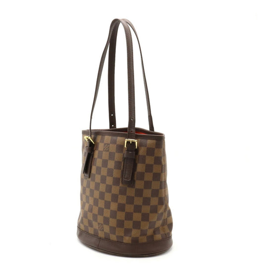 LOUIS VUITTON Damier Male bucket type shoulder bag tote pouch shortage N42240