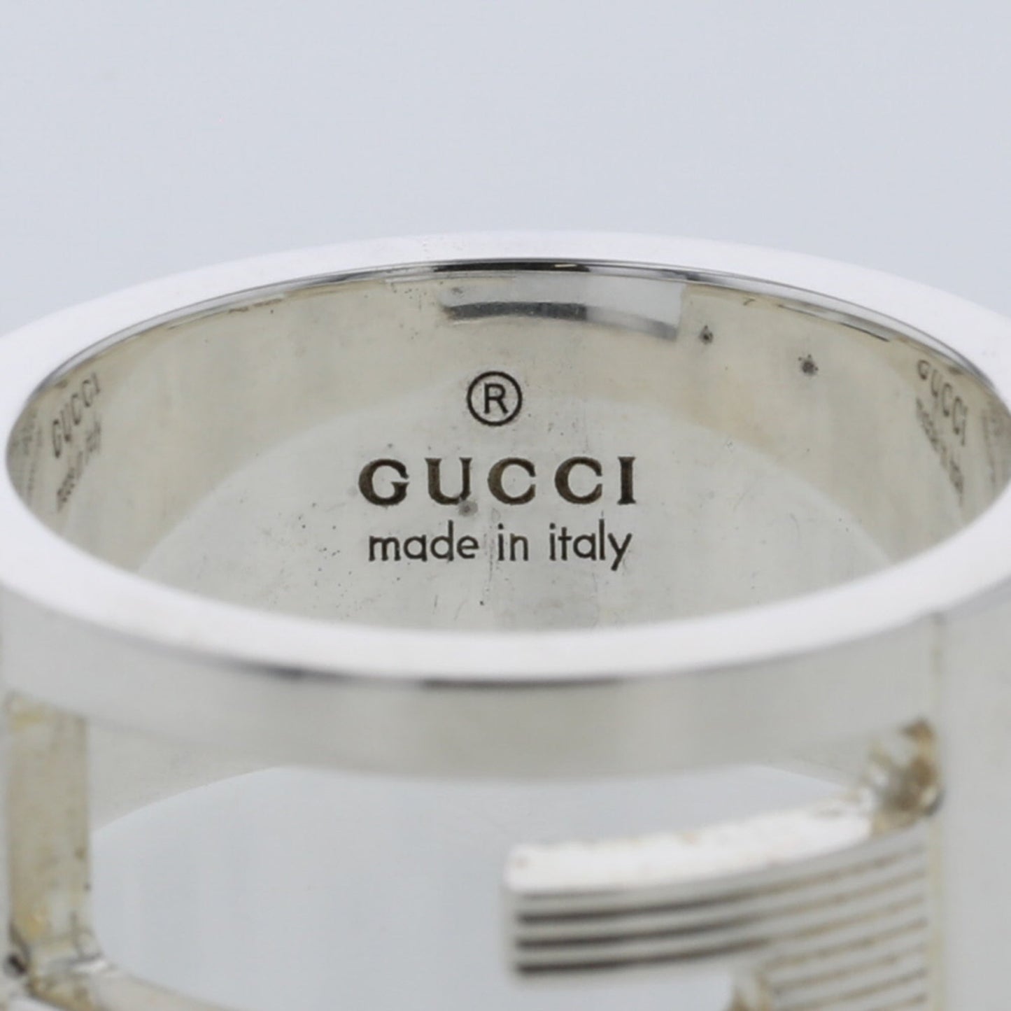 Gucci Ring Branded G Width about 8mm 032660-09840 Silver 925 No. 6.5 Ladies GUCCI