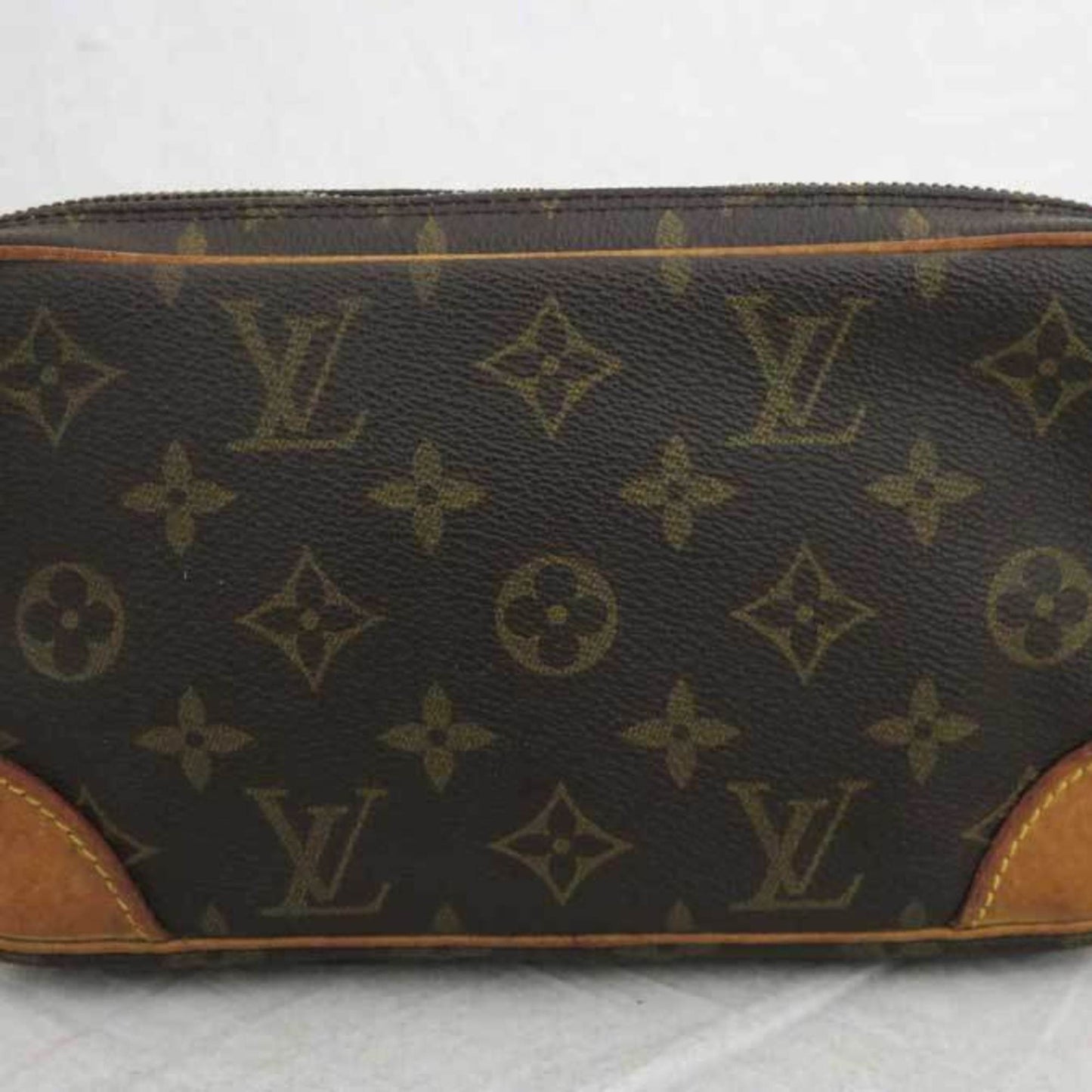 Louis Vuitton Bag Monogram Marly Dragonne PM Brown x Canvas Clutch Second Men's M51827