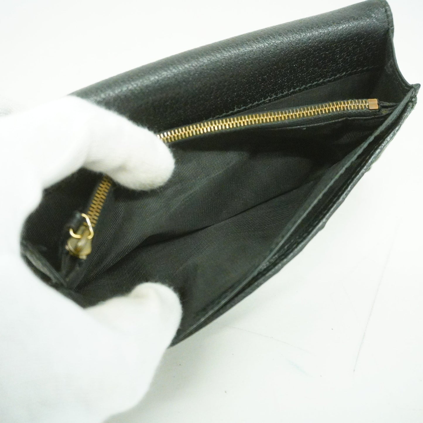 GUCCIAuth  GG Marmont 428740 Women's Leather Long Wallet [bi-fold] Black