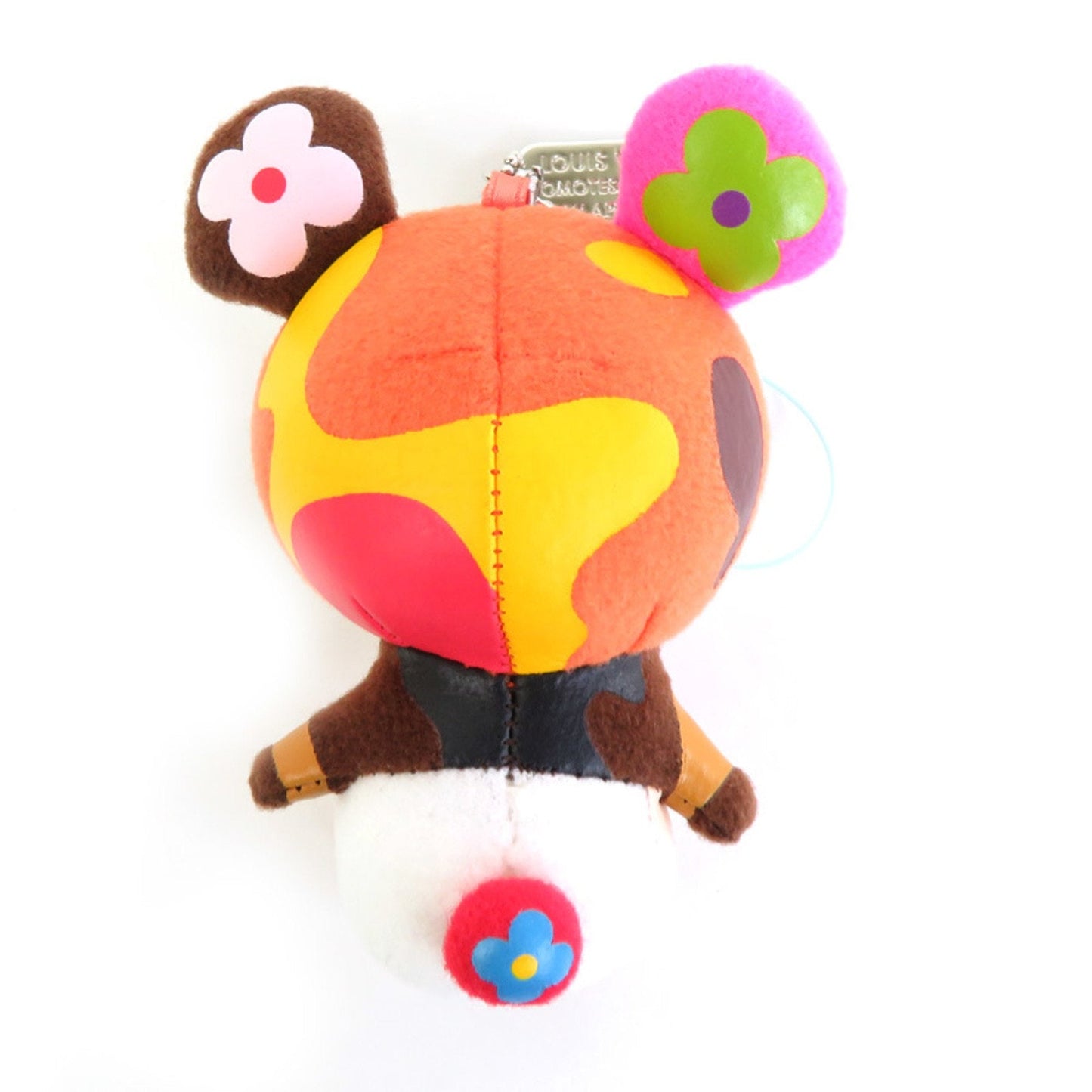 LOUIS VUITTON Charm Keychain Petit Panda Polyester Multicolor Silver Unisex e55783a