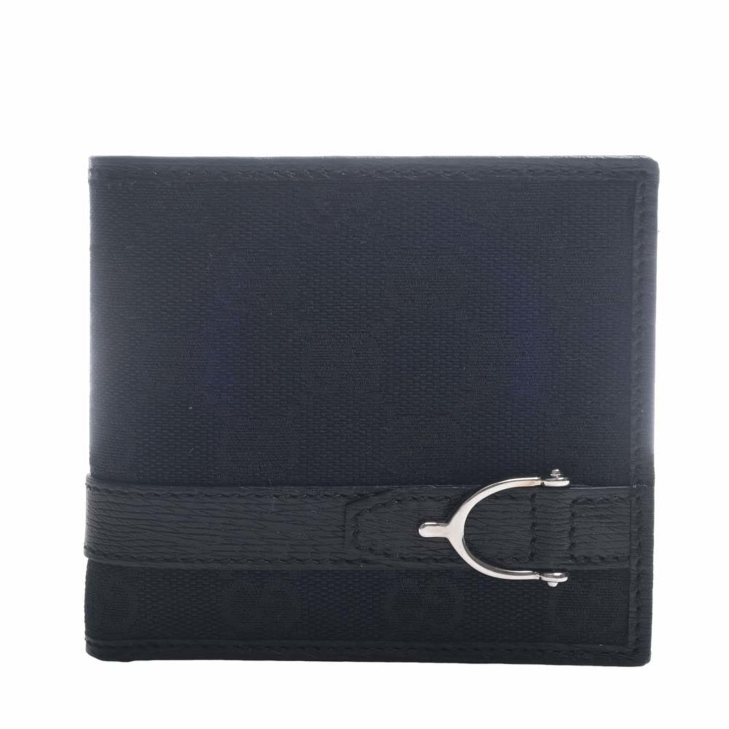 Gucci GG Canvas Belt Bifold Wallet 295610 Black Men's