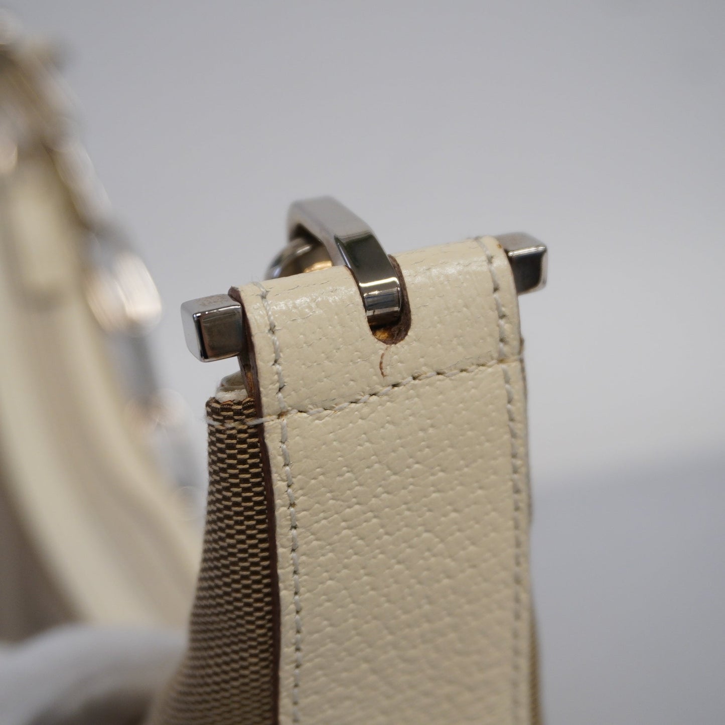 GUCCIAuth  Shoulder Bag 001 3873 Women's Canvas,Leather Shoulder Bag Beige,Ivory
