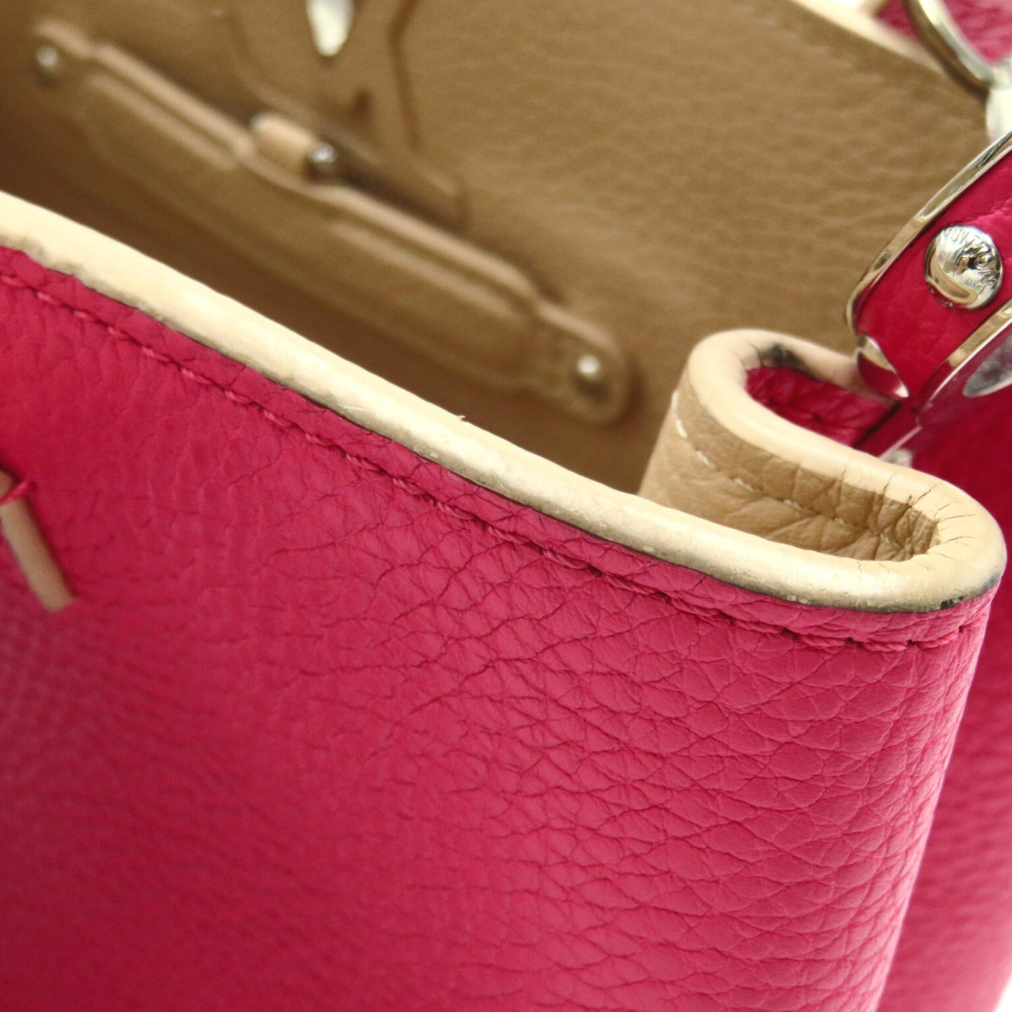 LOUIS VUITTON CapucinePM Pink Taurillon Clemence Leather leather M94519