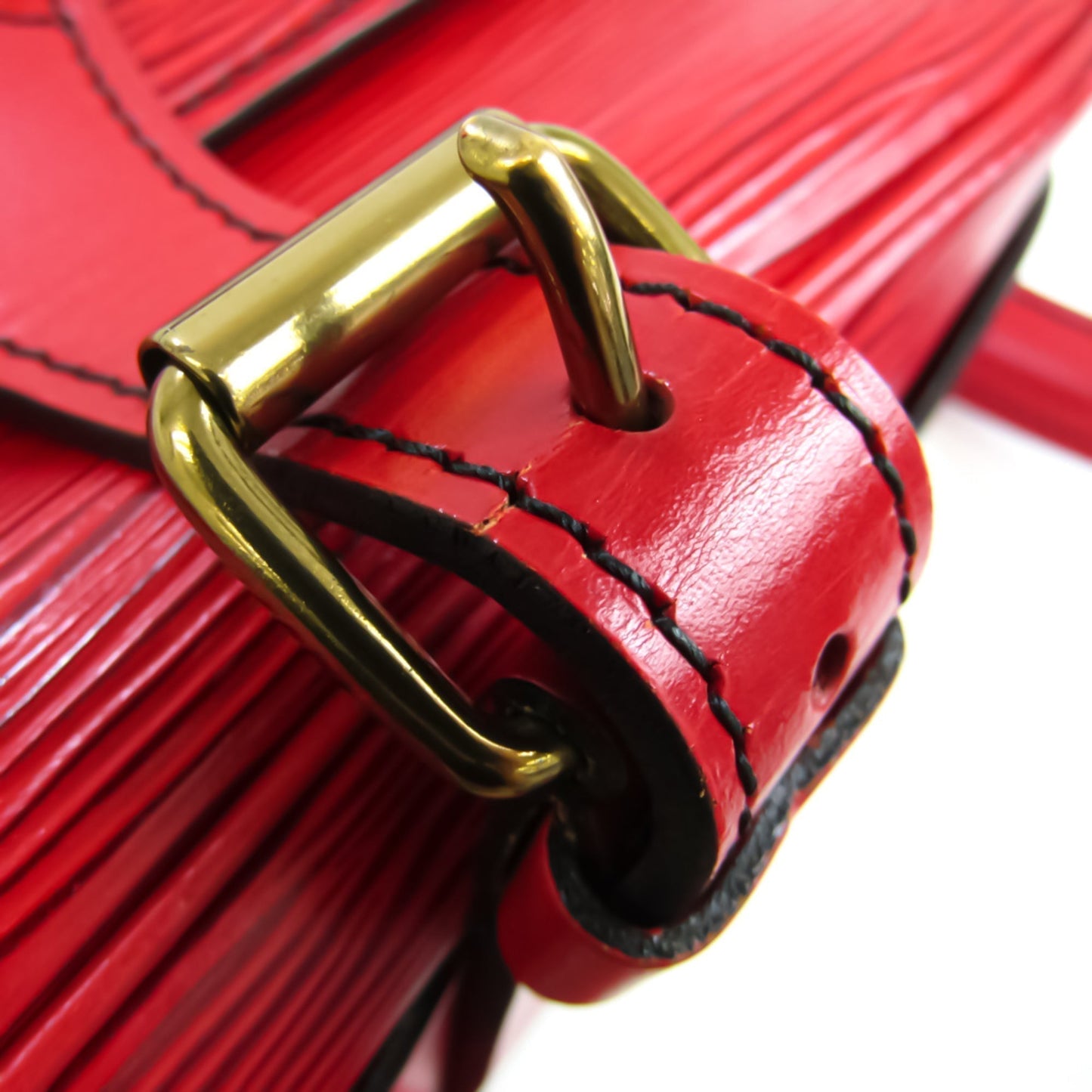 Louis Vuitton Epi Cartouchiere M52247 Women's Shoulder Bag Castilian Red