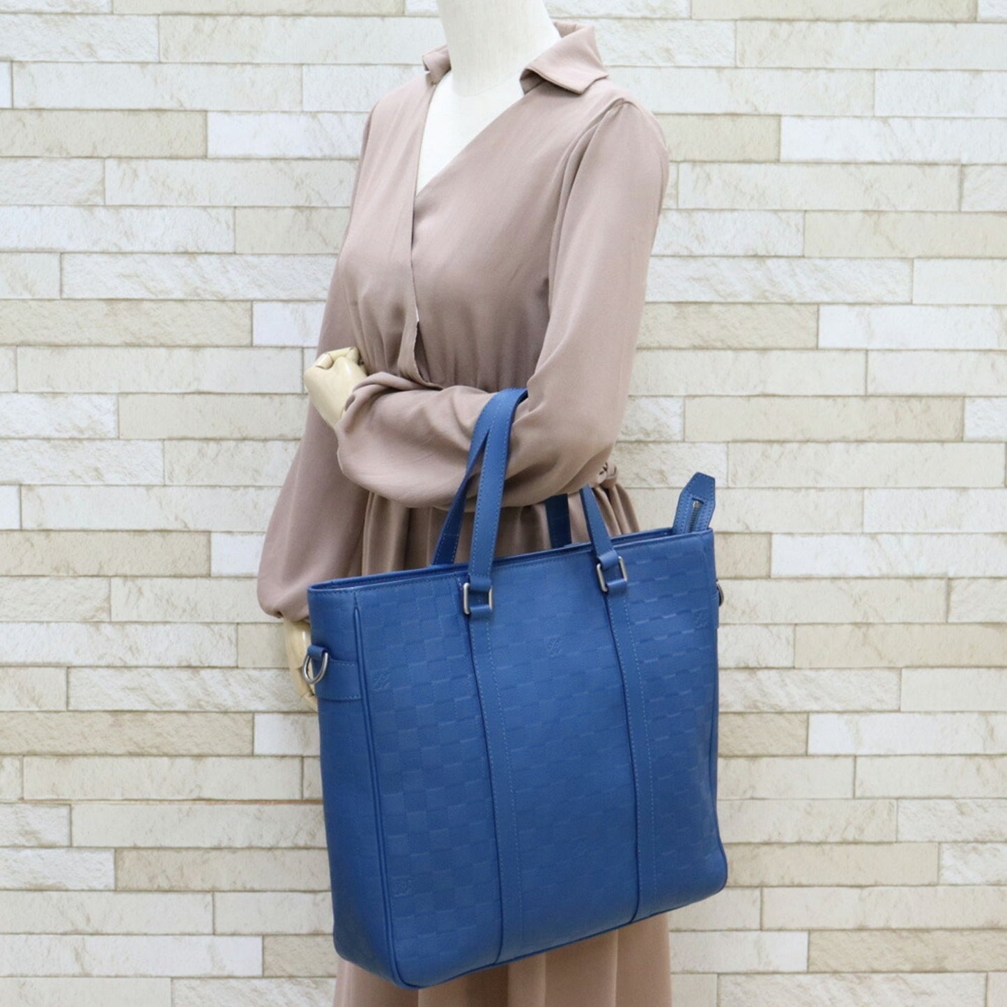 Louis Vuitton Bag Damier Amphini Shoulder Bag, Tadao PM N41352 Neptunia Blue Men's Leather