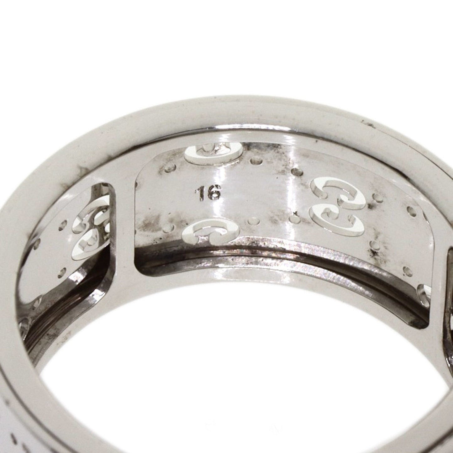 Gucci Icon #16 Ring K18 White Gold Ladies GUCCI