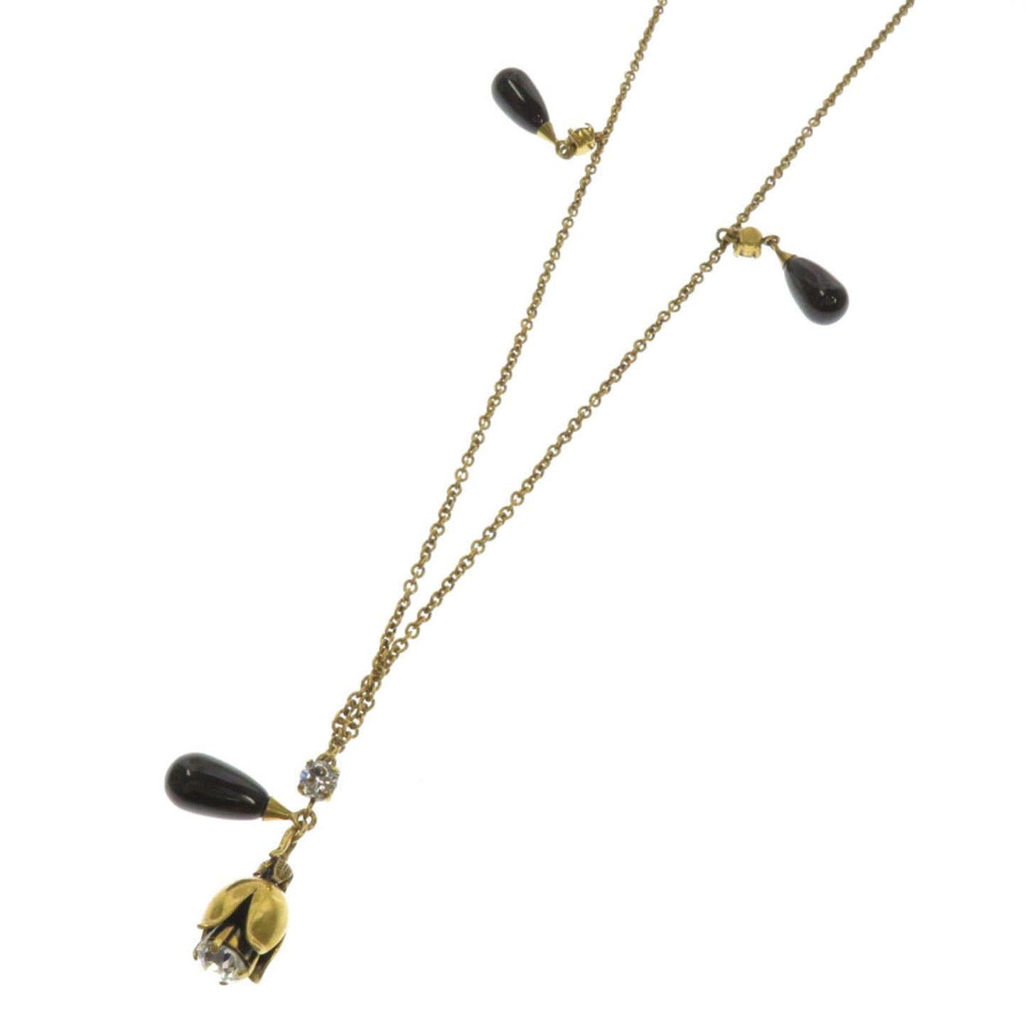 Gucci Interlocking G Long Necklace Flower Motif Ladies GUCCI