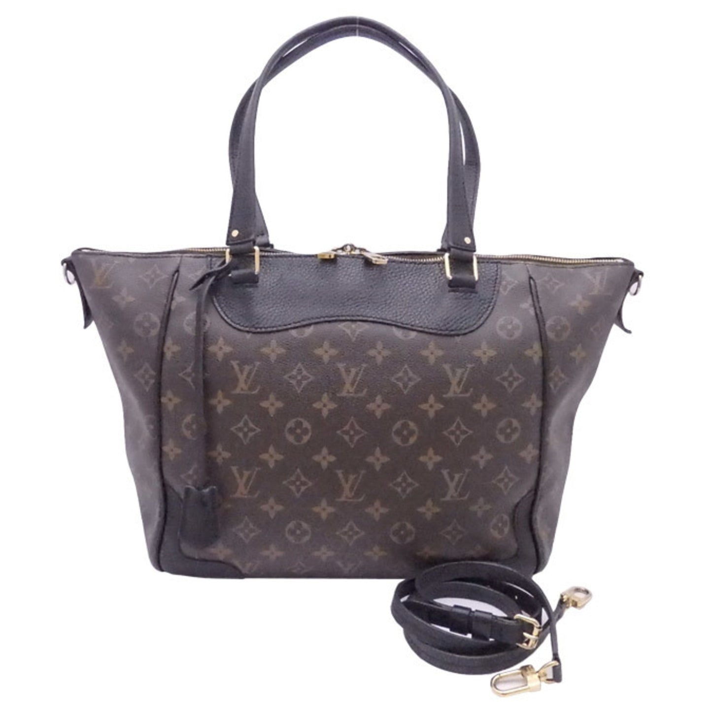 Louis Vuitton 2way Bag Monogram Estrella Brown Black Canvas Leather Handbag Shoulder Ladies M51192