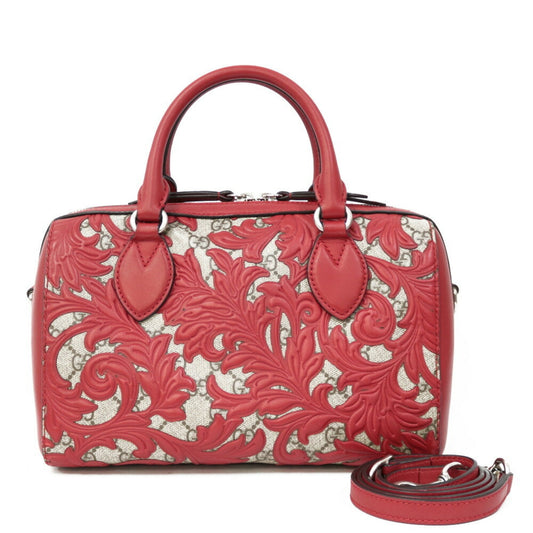 Gucci Shoulder Bag GG Supreme Handbag Arabesque Mini Boston Ladies