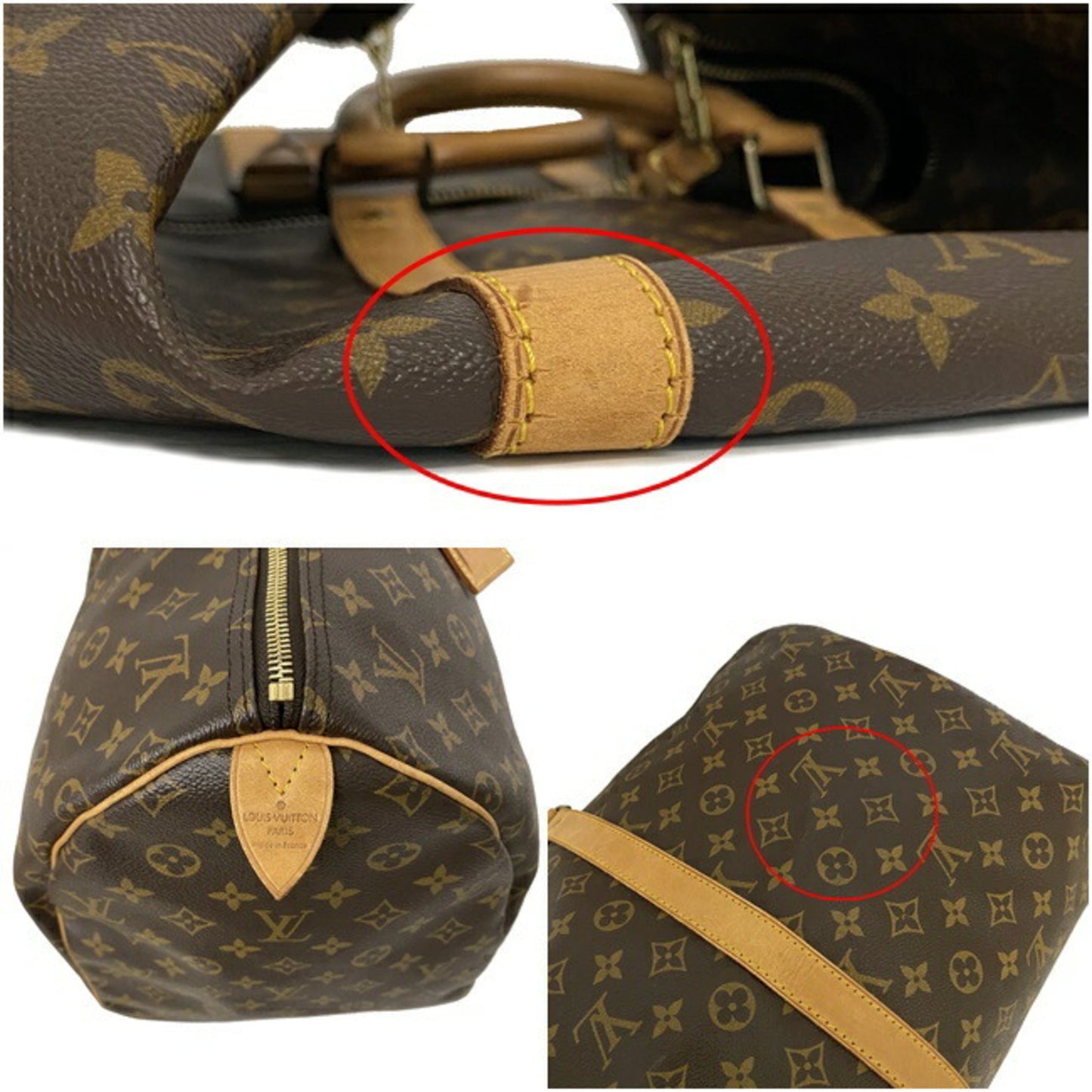 Louis Vuitton Boston Bag Keepol 55 Brown Beige Monogram M41424 Nume MI0951 LOUIS VUITTON Handbag Unisex Louis Vuitton