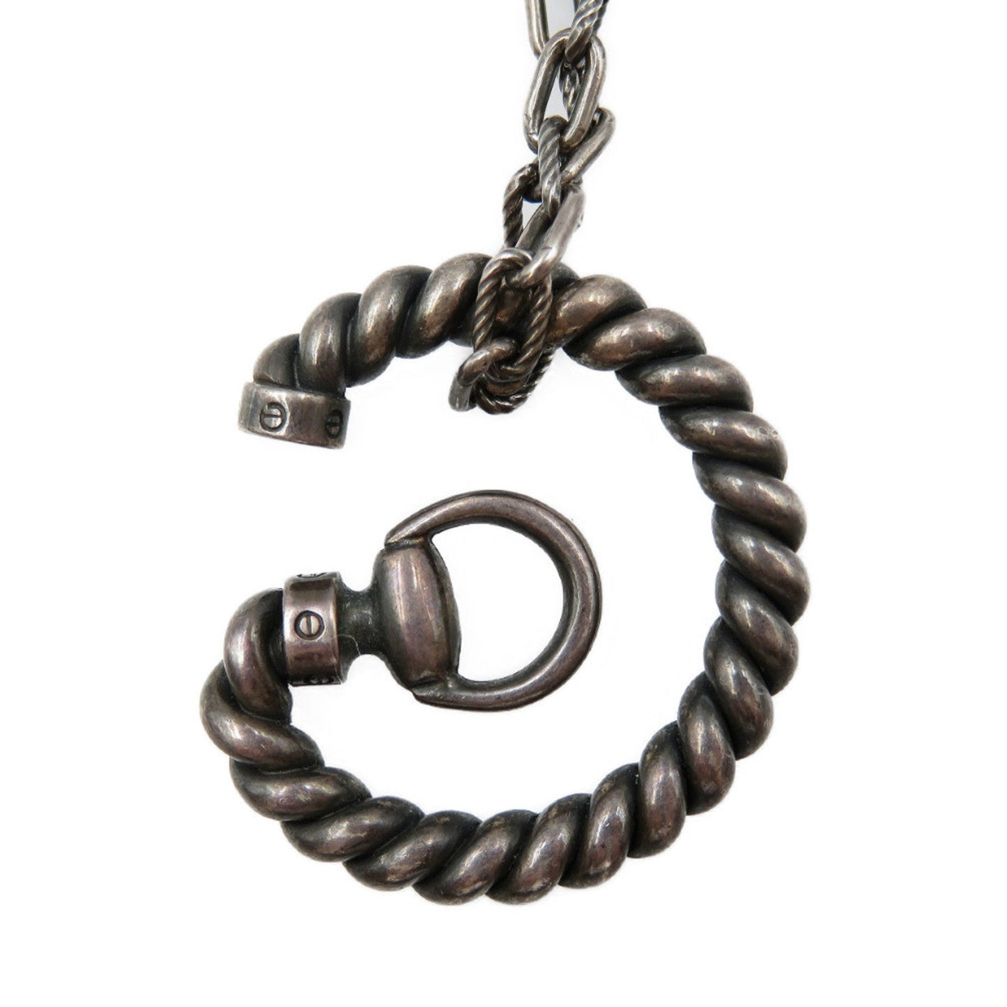 Gucci G silver 925 black necklace