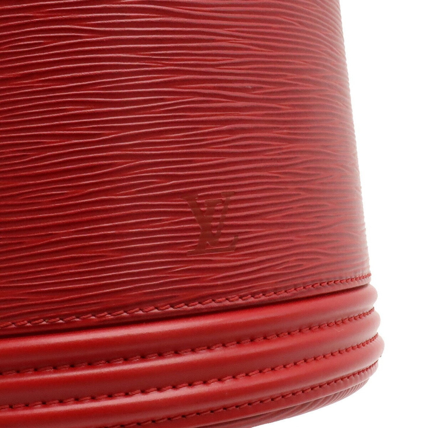 LOUIS VUITTON Epi Cannes Handbag Vanity Bag Leather Red Castilian M48037