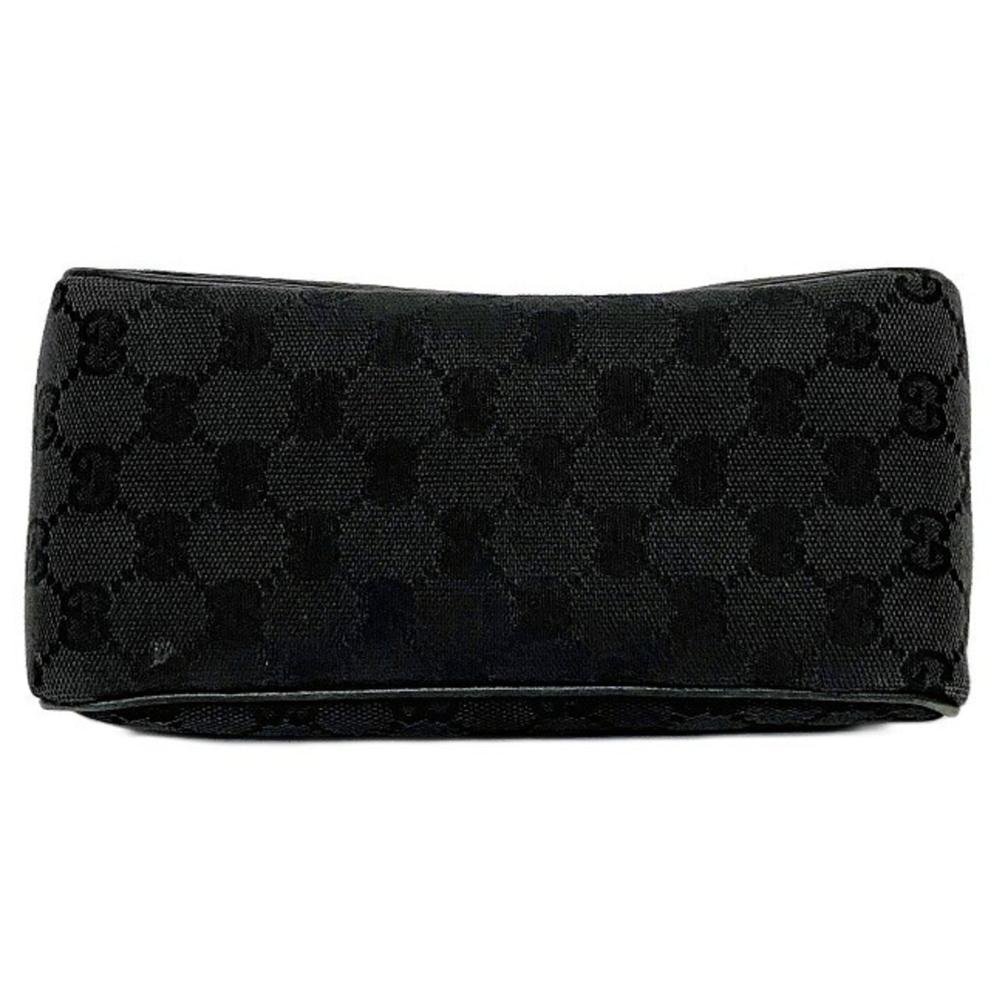 Gucci Handbag Black 106644 Canvas Leather GUCCI Women's Bag GG