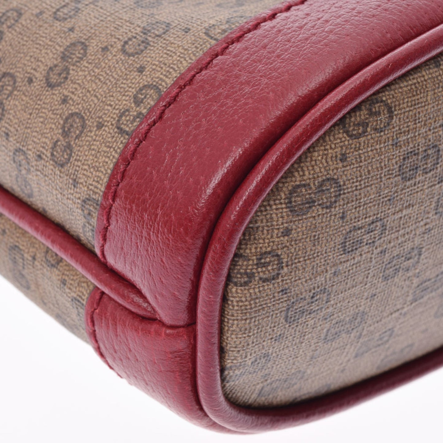 Gucci Doraemon Collaboration Mini Type Beige/Red 647801 Women's PVC/Calf Shoulder Bag