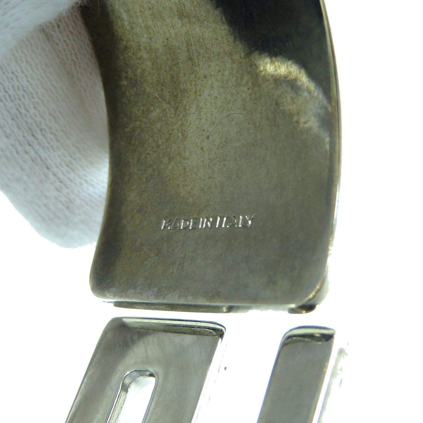 Gucci G Black Silver Enamel Bracelet Bangle 0039 GUCCI