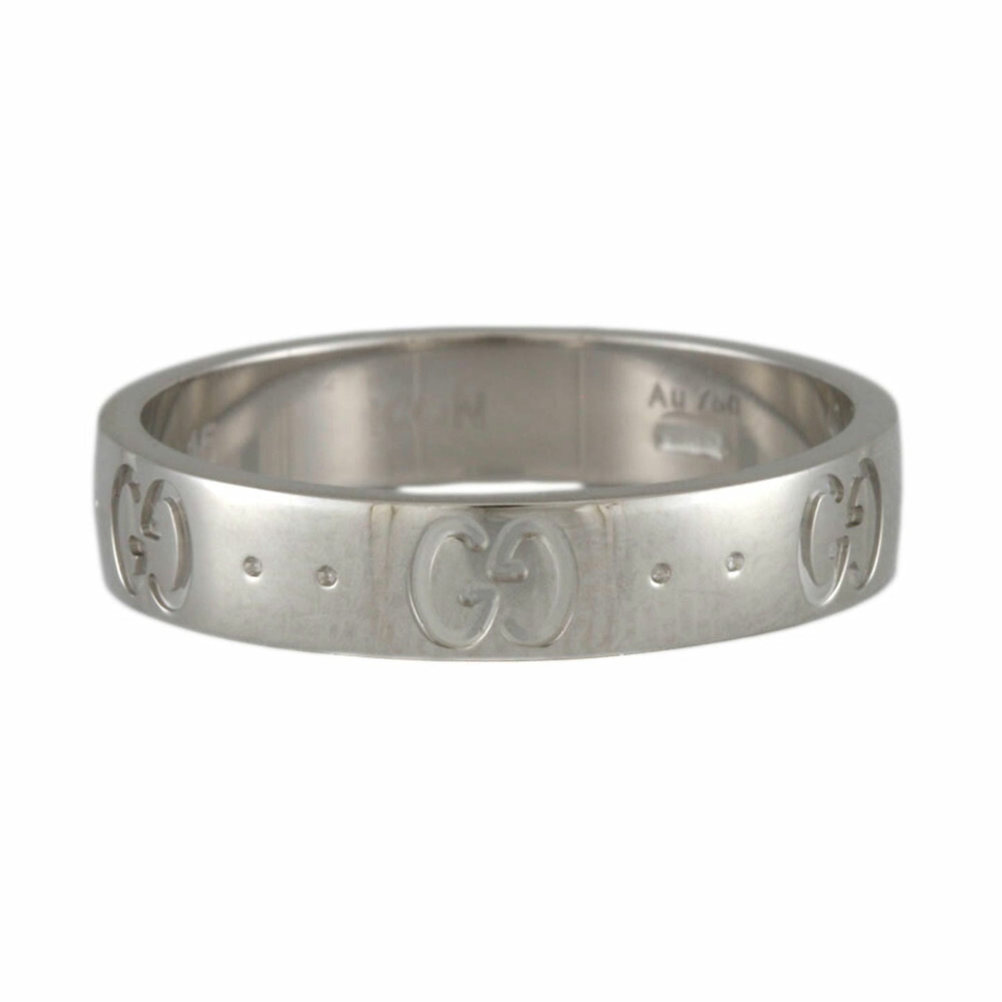 Gucci Icon Ring No. 14 18K K18 White Gold Women's