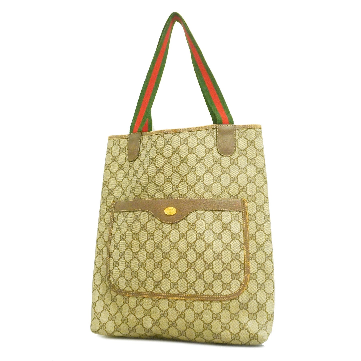 GUCCIAuth  Sherry Line Tote Bag 39 02 003 Women's GG Supreme Beige