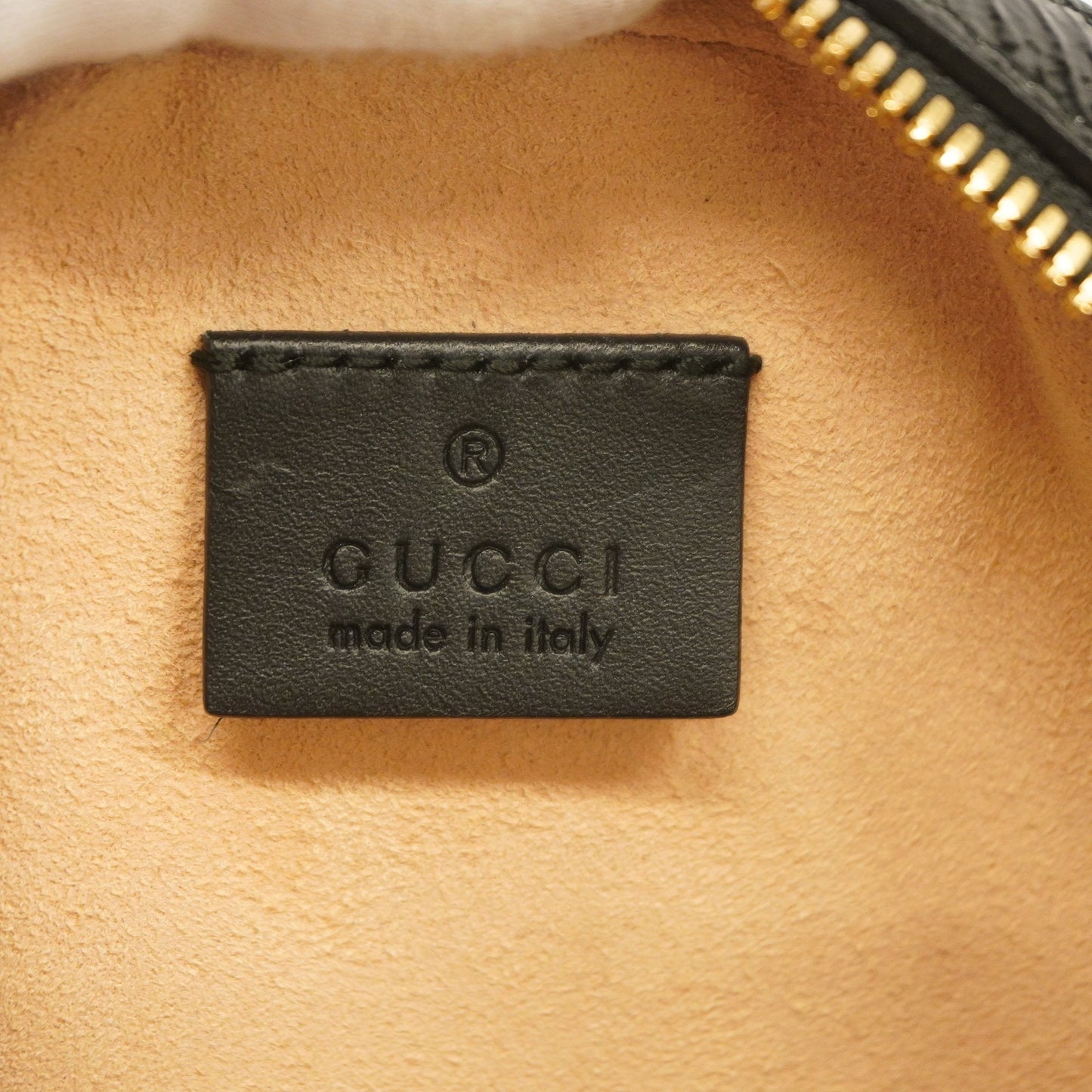 Gucci shoulder bag sherry 550618 suede black gold metal