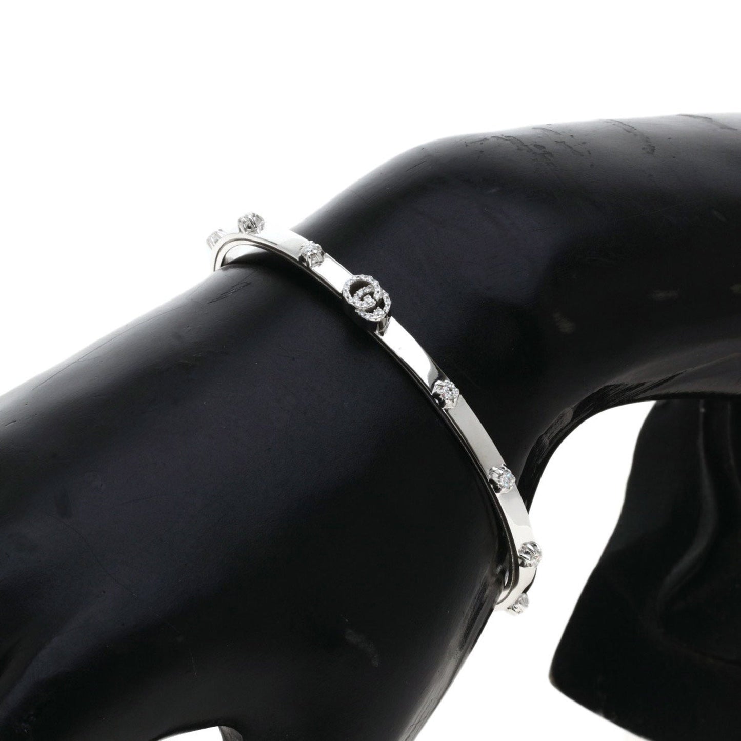 Gucci GG Running Diamond # 16 Bracelet K18 White Gold Ladies GUCCI