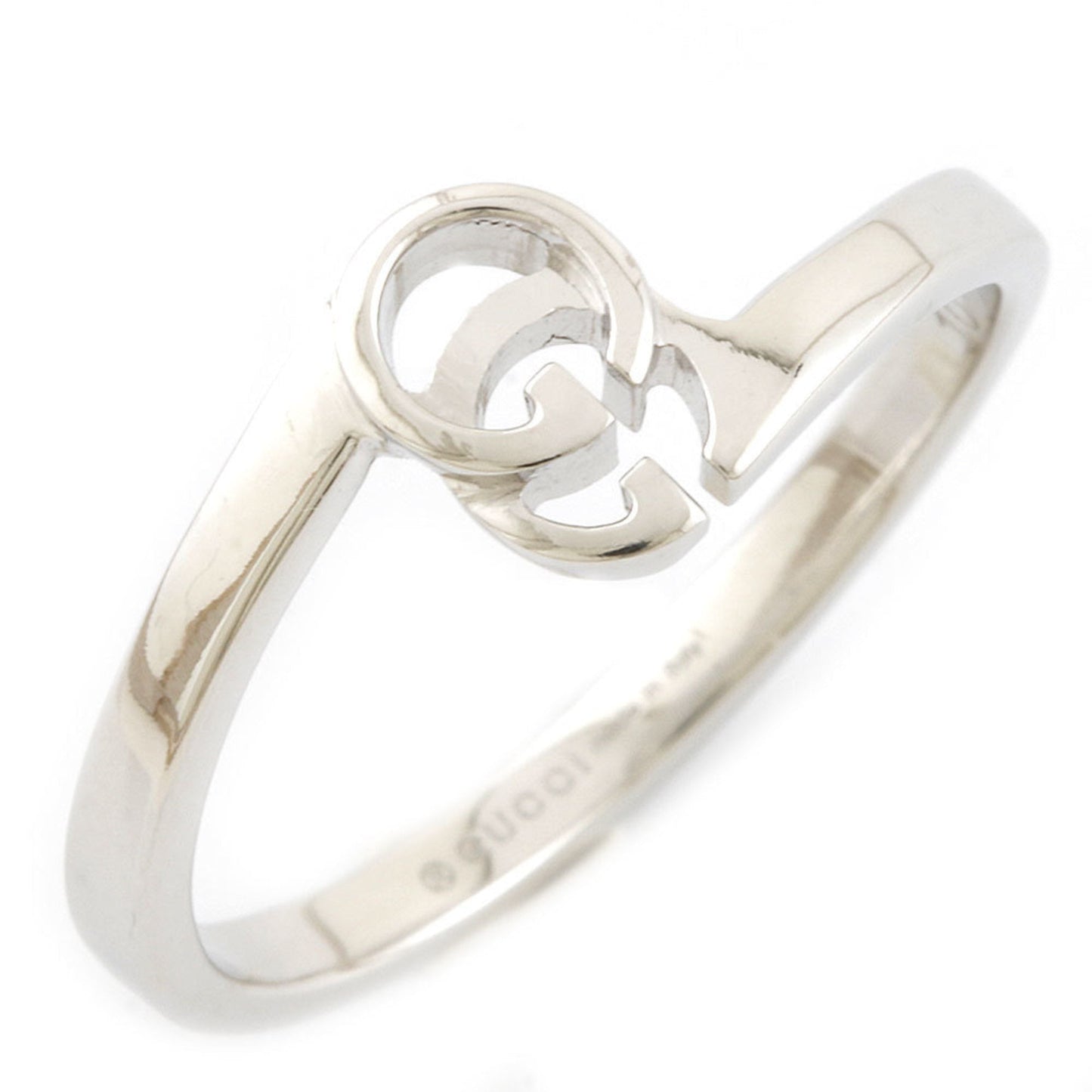Gucci K18WG Ring GG Running # 10 Silver Ladies 18K K18 White Gold