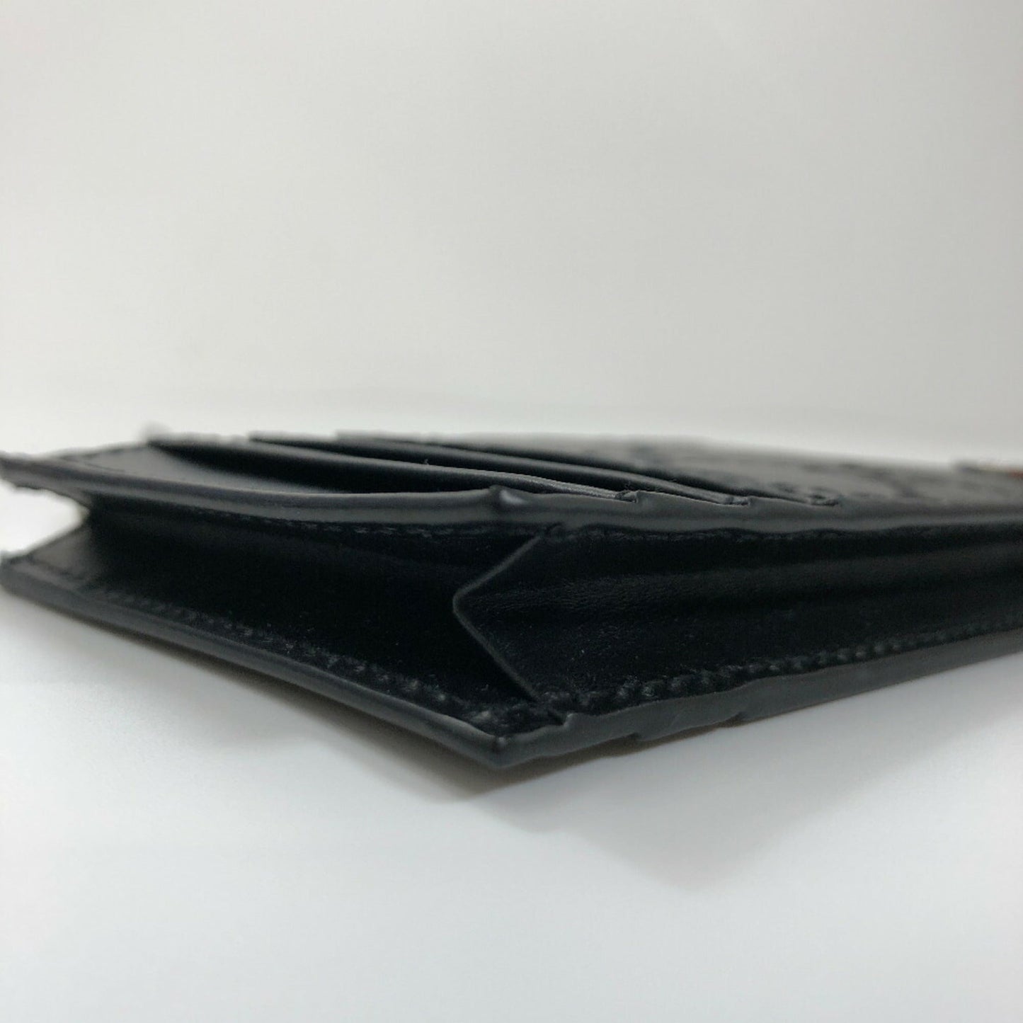 Gucci Card Case Dorian Signature Pass Coin 597560 Canvas Leather Black Men's Gucci